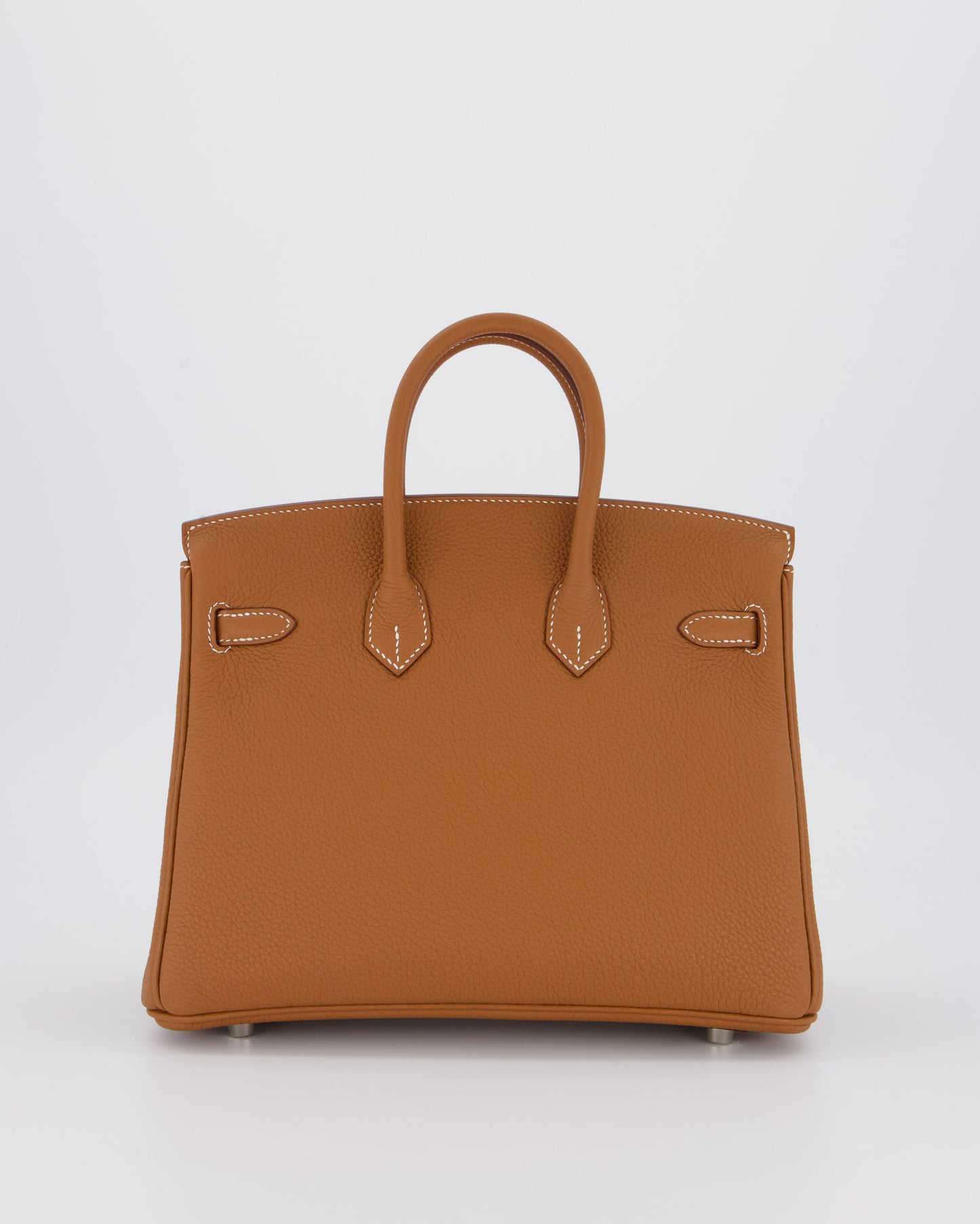 Hermès Birkin 25 Retourne Bag in Gold Togo Leather with Palladium Hardware