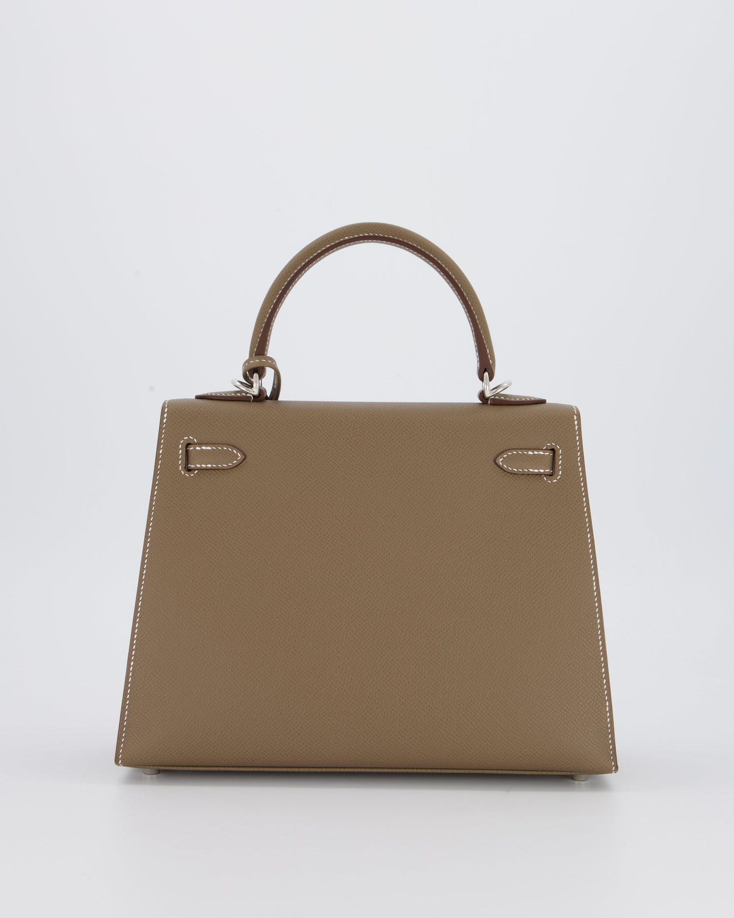 Hermès Kelly 25 Sellier Bag in Etoupe Epsom Leather with Palladium Hardware