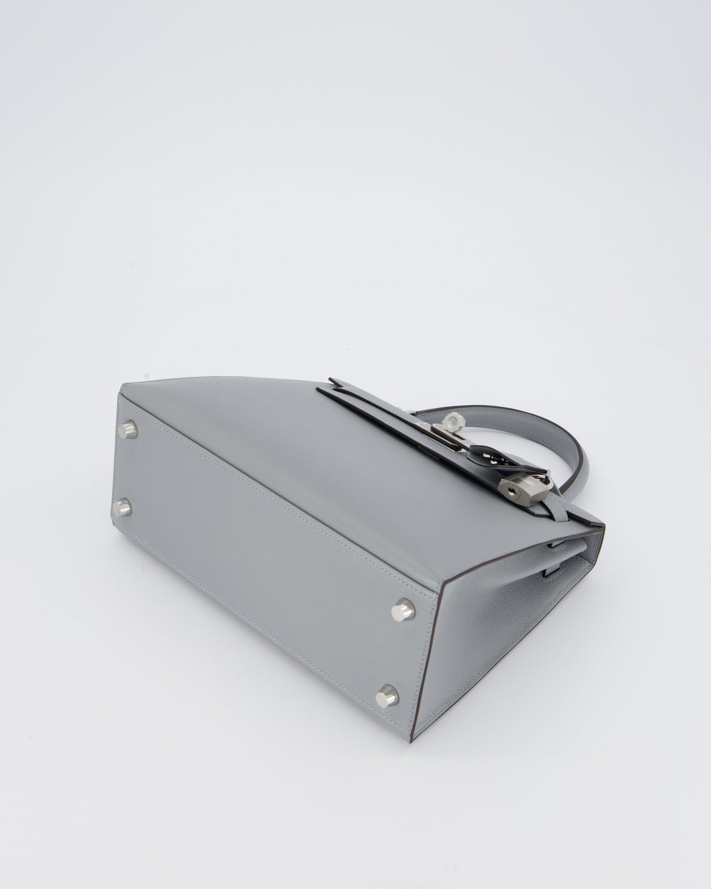 Hermès Kelly 25 Sellier Bag in Gris Pantin Epsom Leather with Palladium Hardware