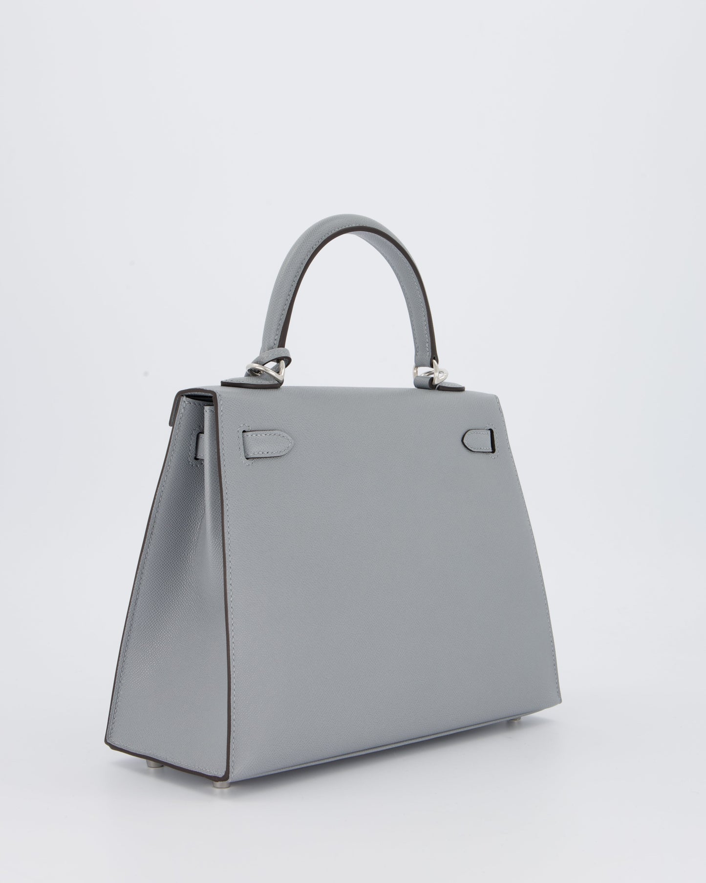 Hermès Kelly 25 Sellier Bag in Gris Pantin Epsom Leather with Palladium Hardware