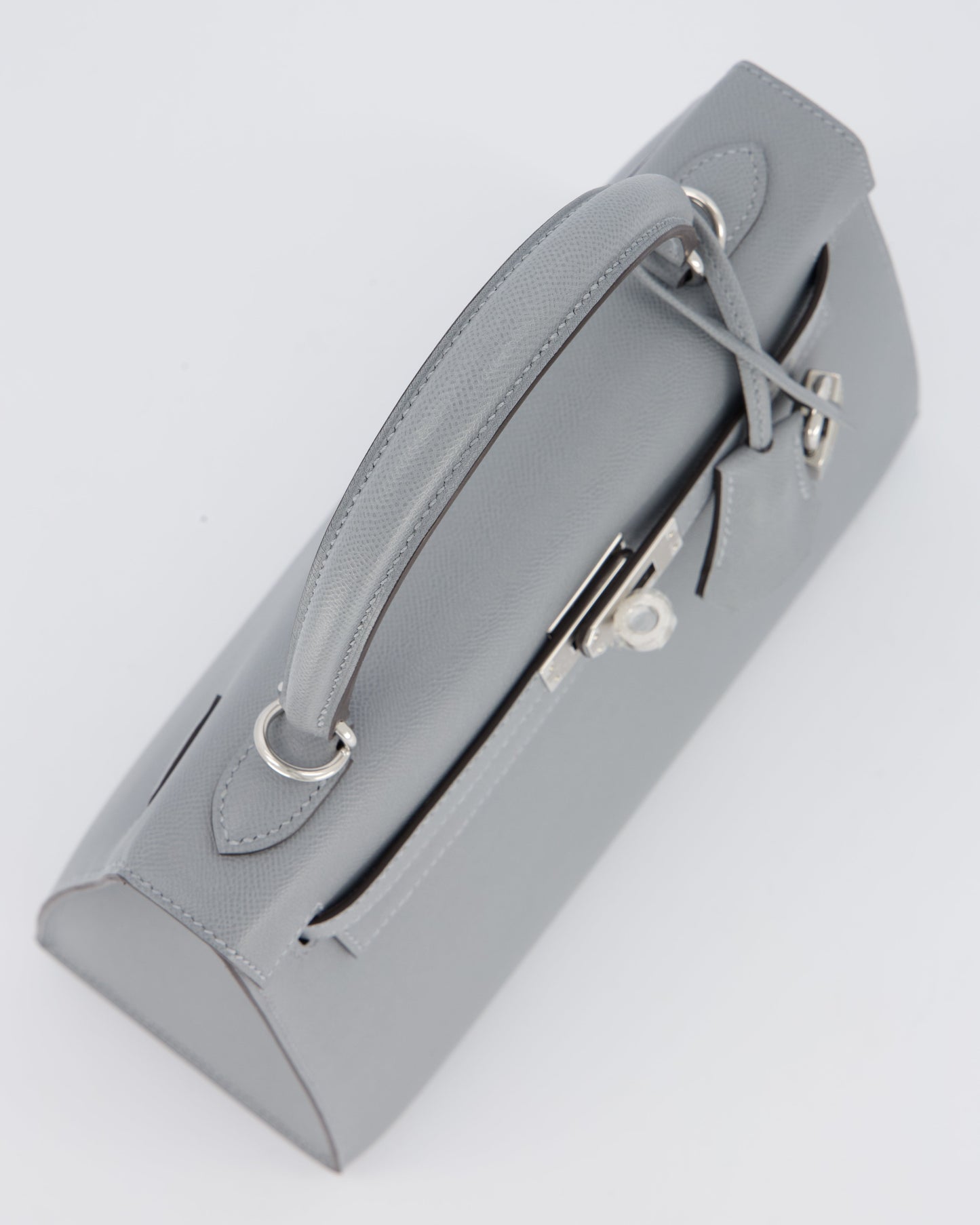 Hermès Kelly 25 Sellier Bag in Gris Pantin Epsom Leather with Palladium Hardware