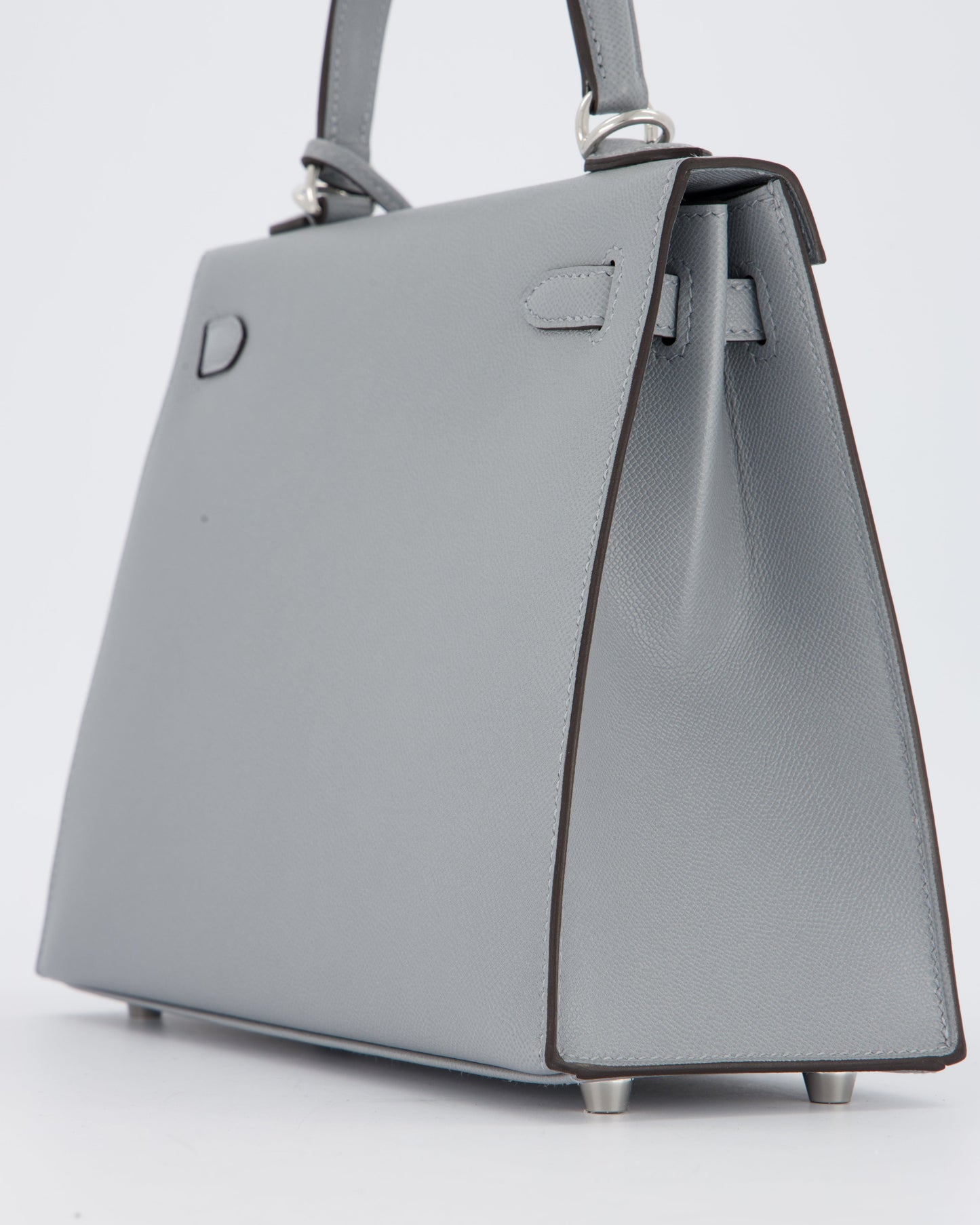 Hermès Kelly 25 Sellier Bag in Gris Pantin Epsom Leather with Palladium Hardware