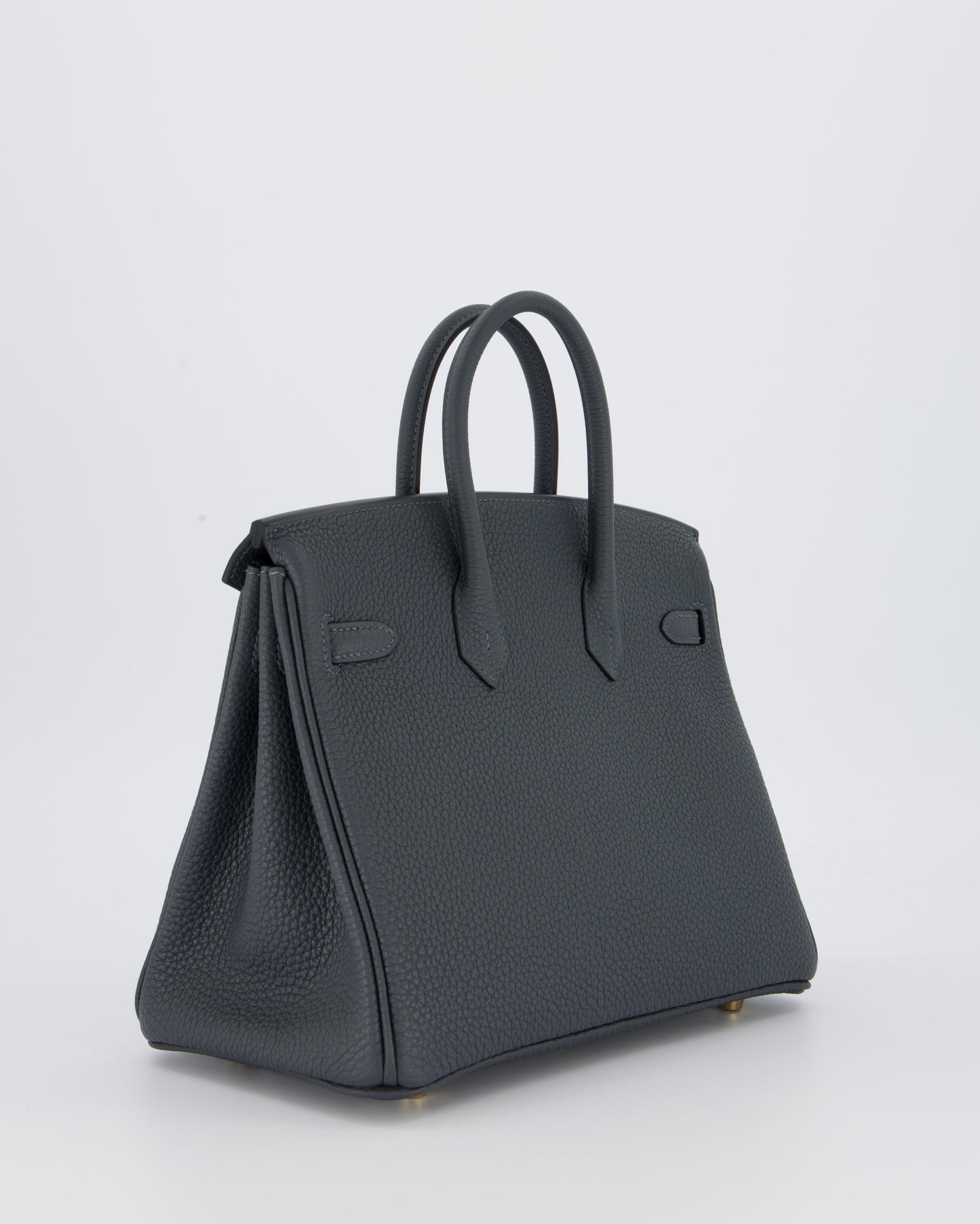 *RARE* Hermès Birkin 25 Retourne Bag in Gris Misty Togo Leather with Gold Hardware