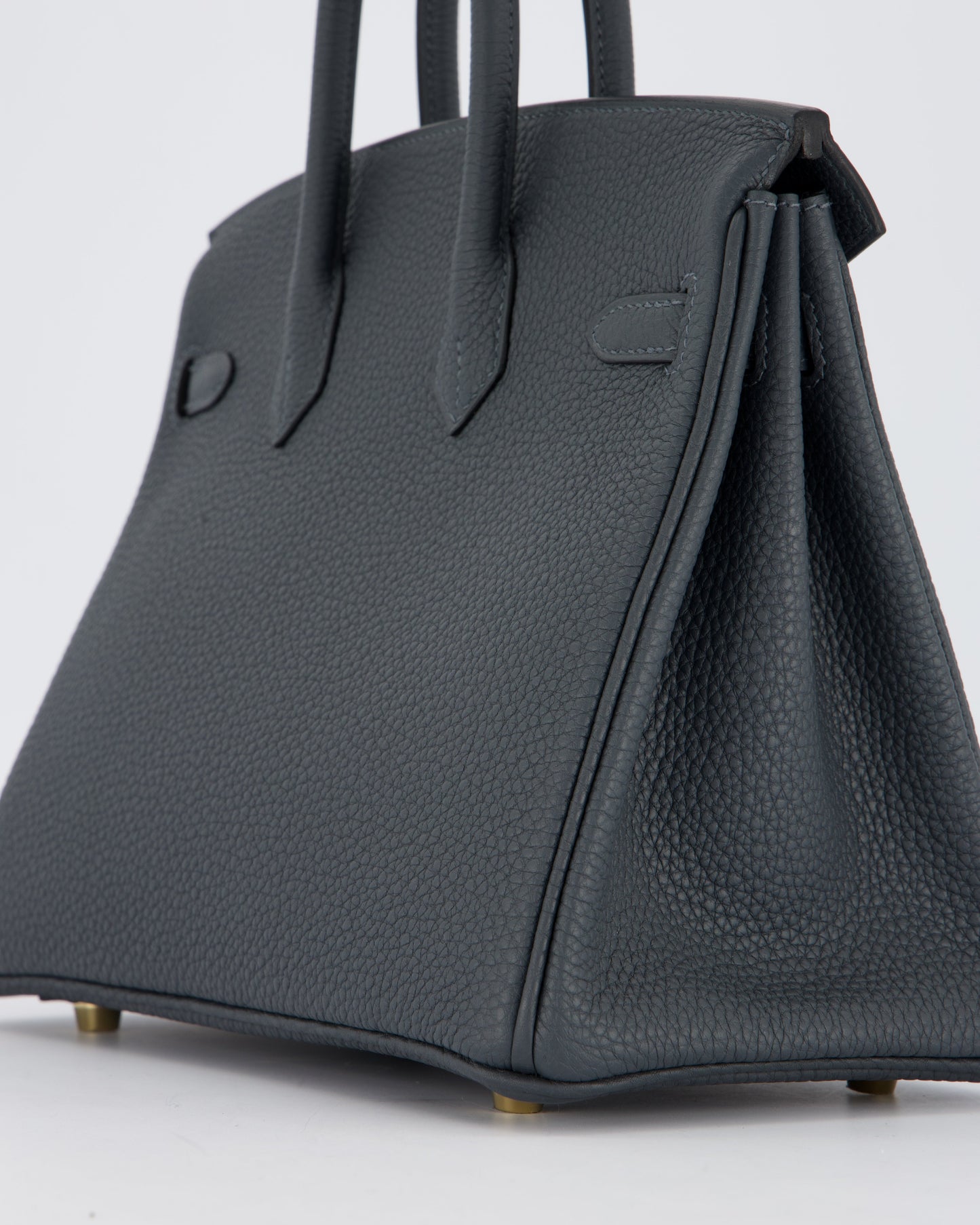 *RARE* Hermès Birkin 25 Retourne Bag in Gris Misty Togo Leather with Gold Hardware