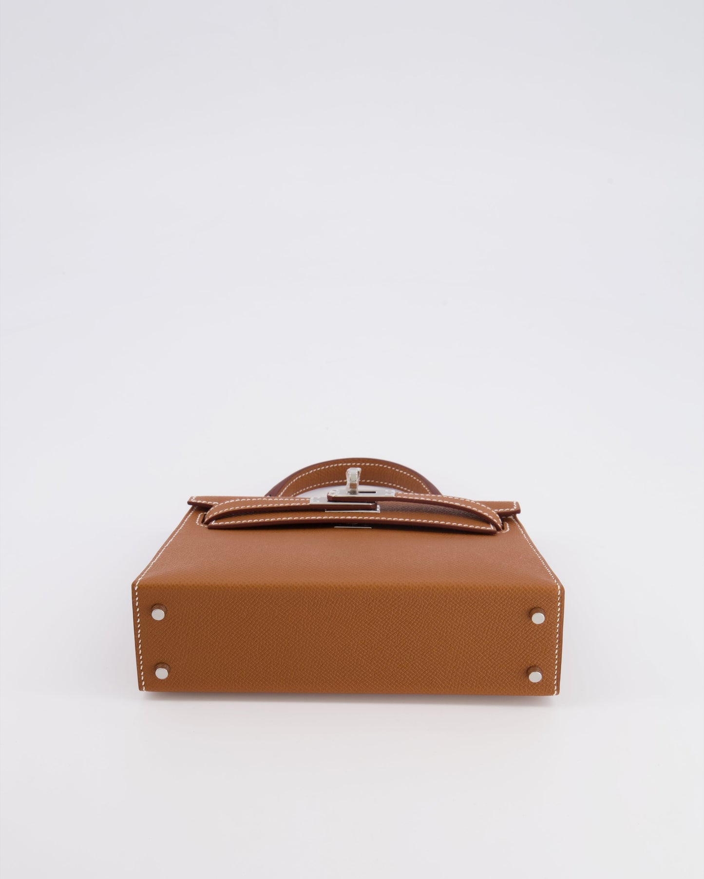 Hermès Mini Kelly II 20 Bag in Gold Epsom Leather with Palladium Hardware