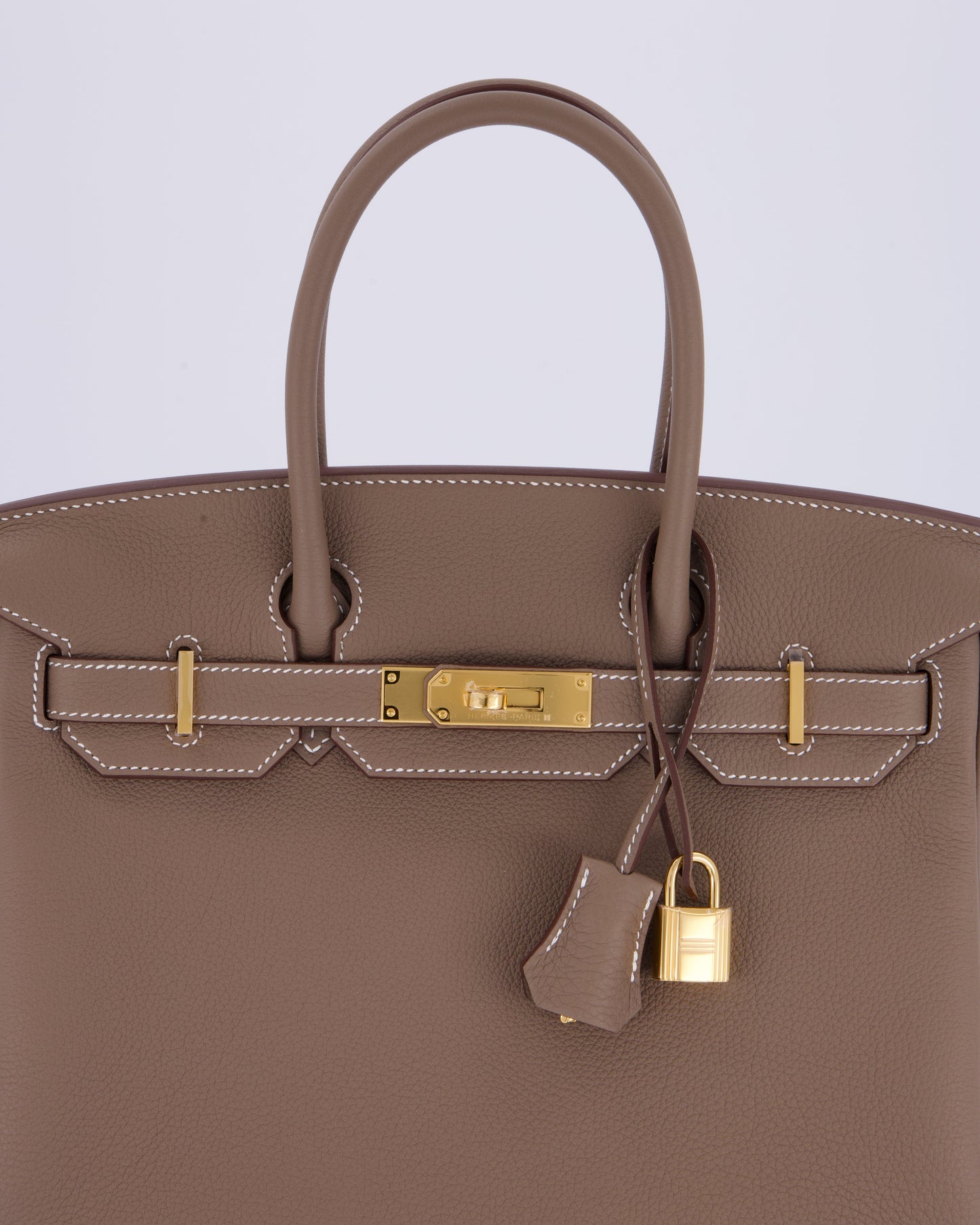 *HOLY GRAIL* Hermès Birkin 30 Retourne Bag in Etoupe Togo Leather with Gold Hardware