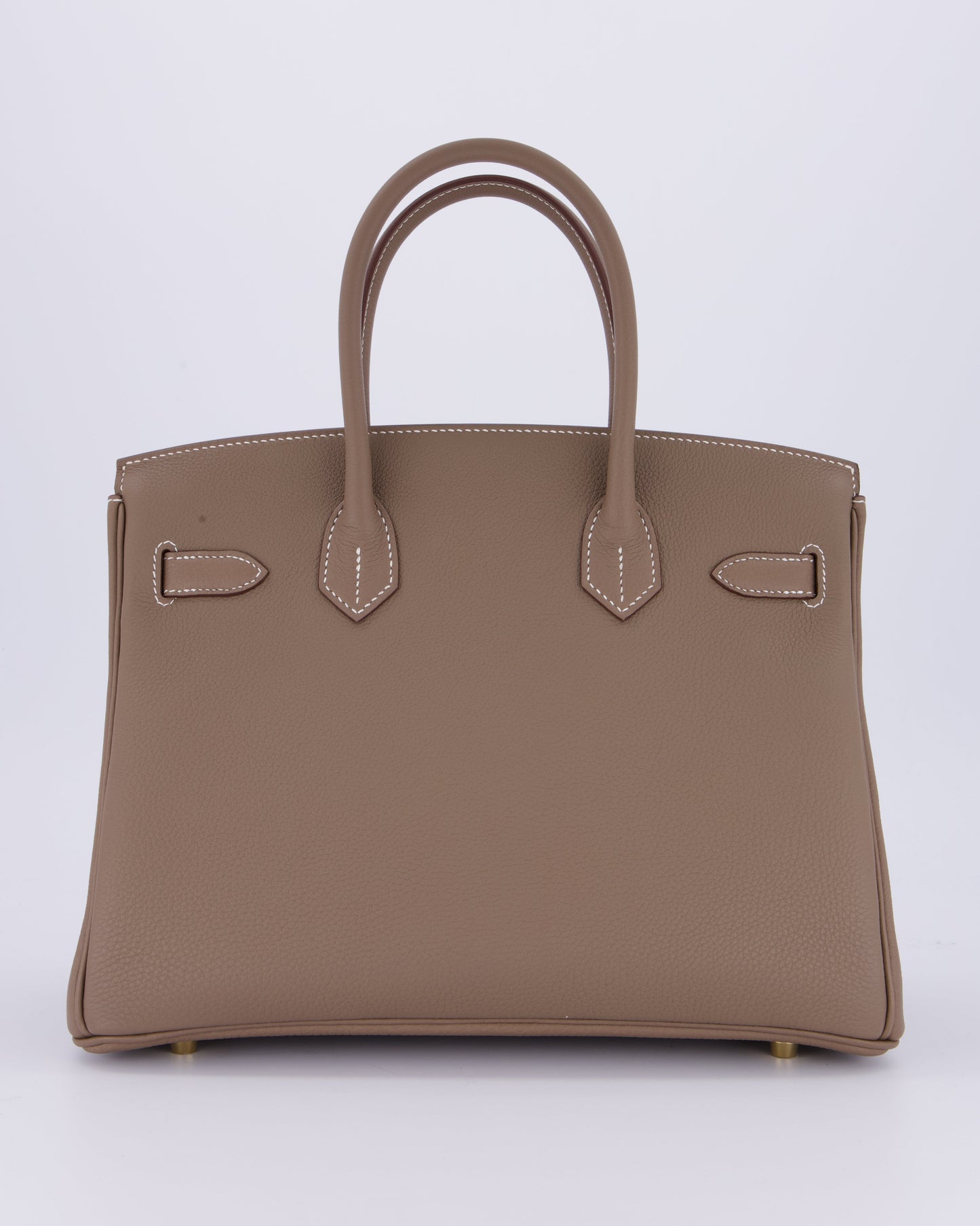 *HOLY GRAIL* Hermès Birkin 30 Retourne Bag in Etoupe Togo Leather with Gold Hardware