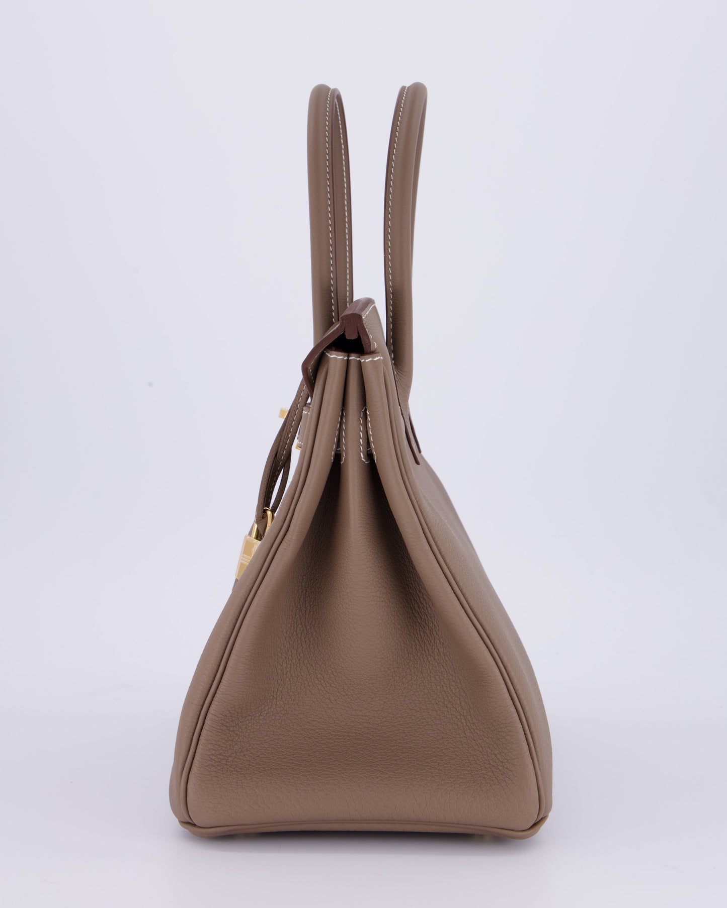 *HOLY GRAIL* Hermès Birkin 30 Retourne Bag in Etoupe Togo Leather with Gold Hardware