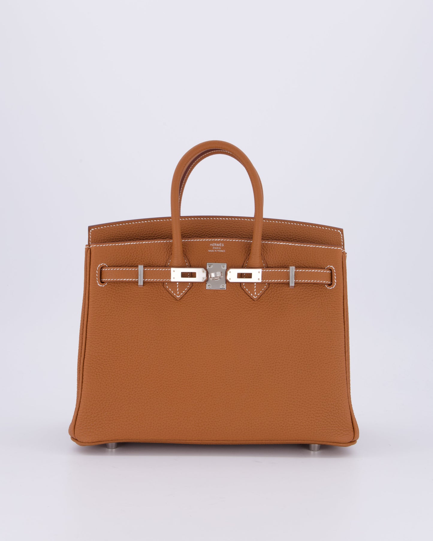 Hermès Birkin 25 Retourne Gold Togo Leather with Palladium Hardware