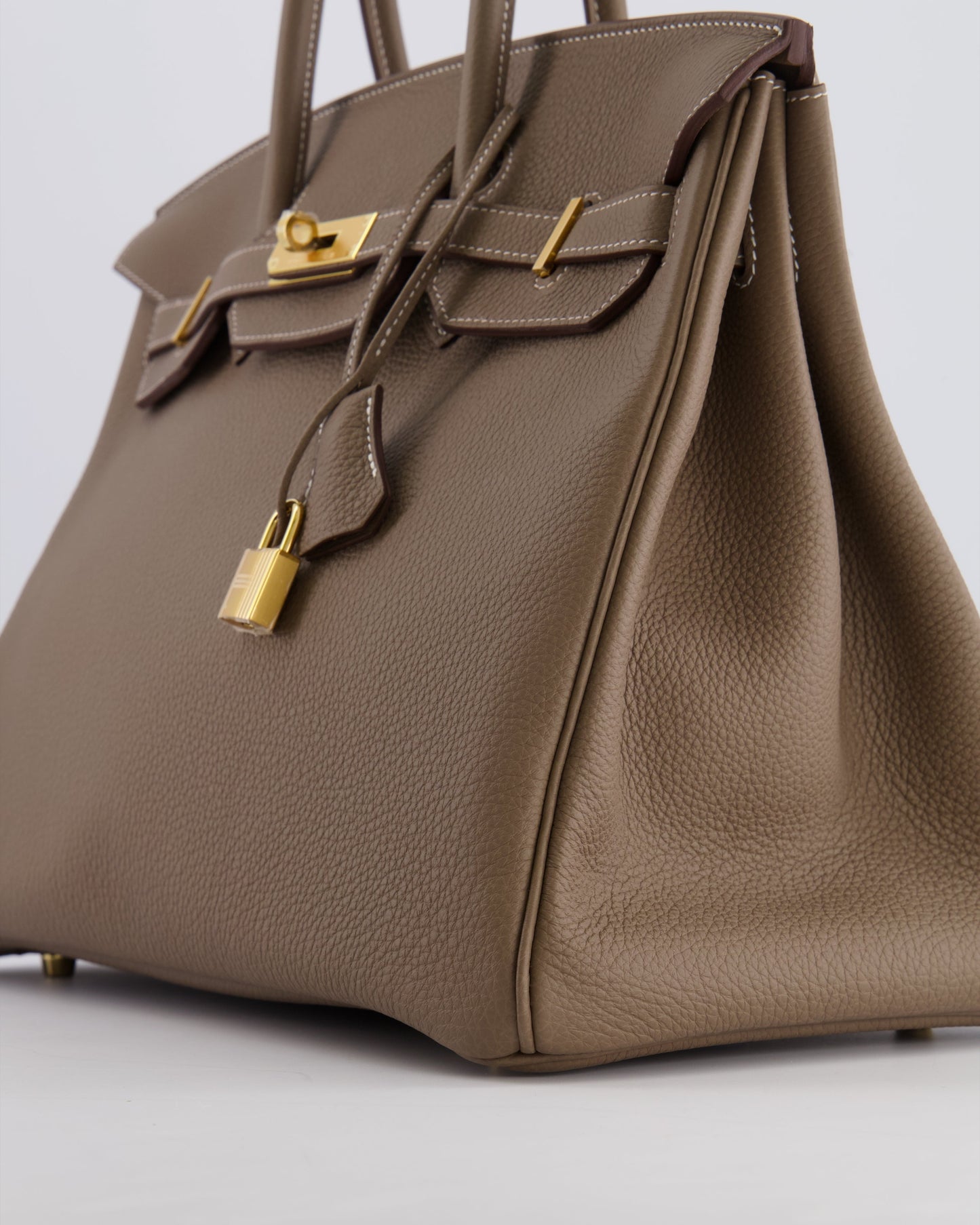 *RARE* Hermès Birkin 35 Bag in Etoupe Togo Leather with Gold Hardware