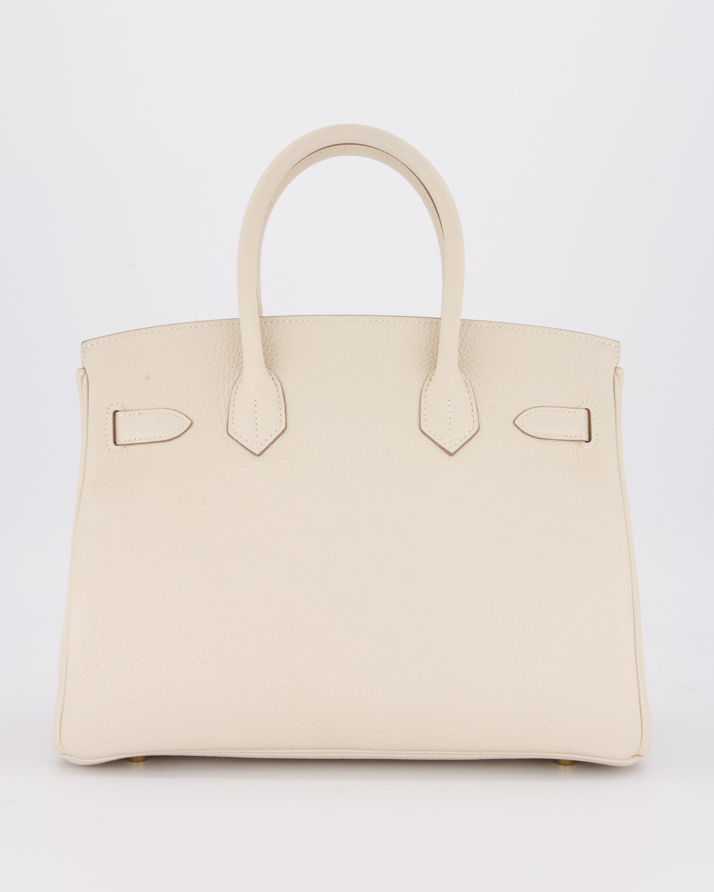 *VERY RARE* Hermès Birkin 30 Retourne Bag in Craie Togo Leather with Gold Hardware
