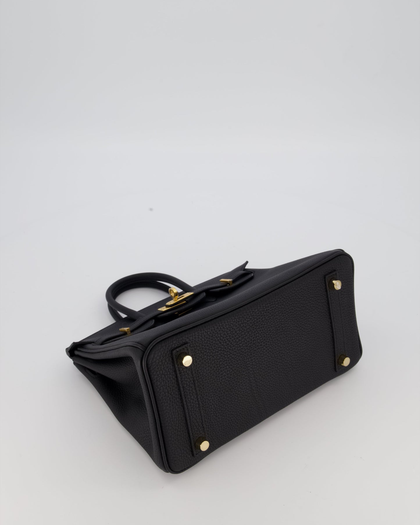 *RARE* Hermès Birkin 25 Retourne Bag in Noir Togo Leather with Gold Hardware
