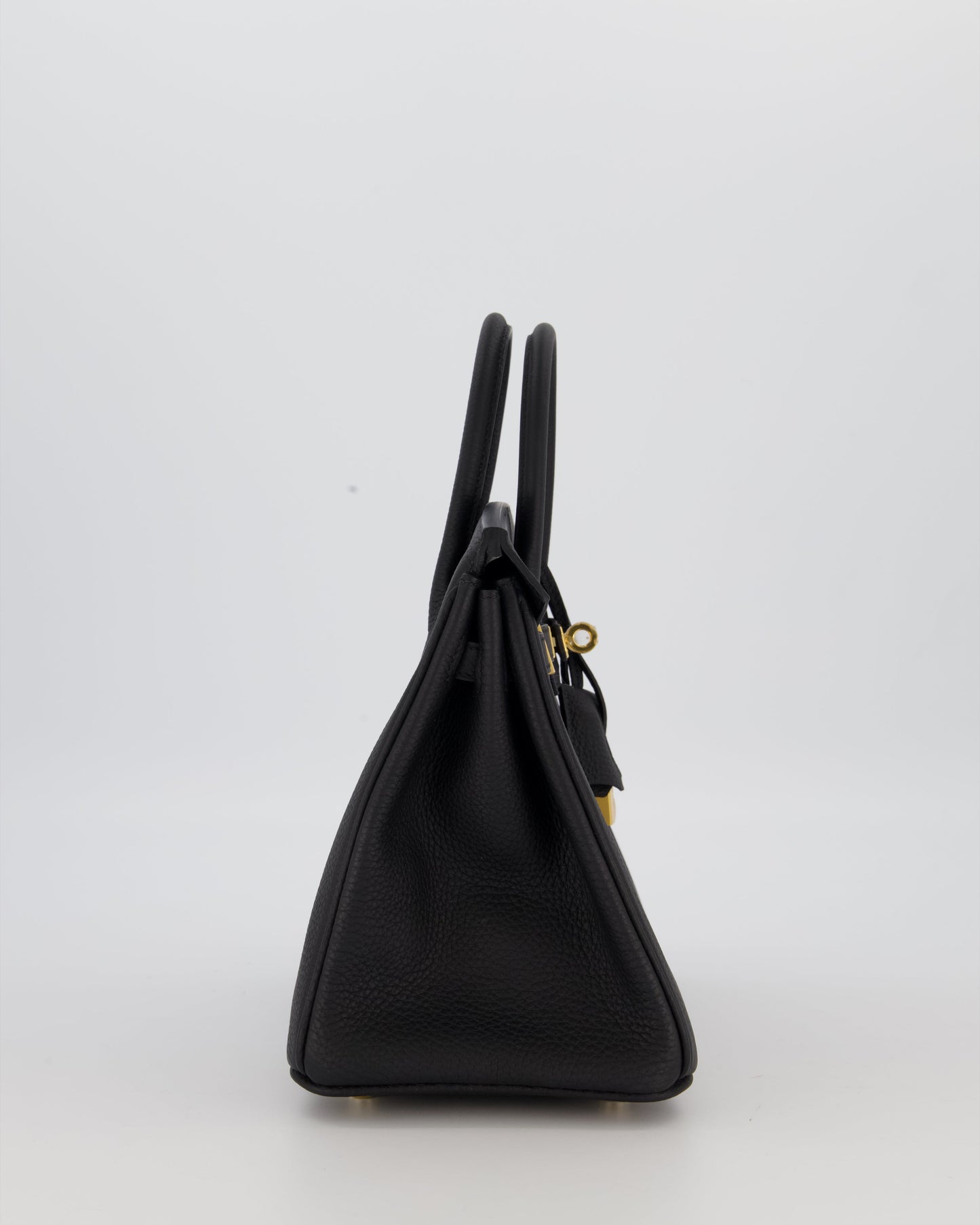 *RARE* Hermès Birkin 25 Retourne Bag in Noir Togo Leather with Gold Hardware
