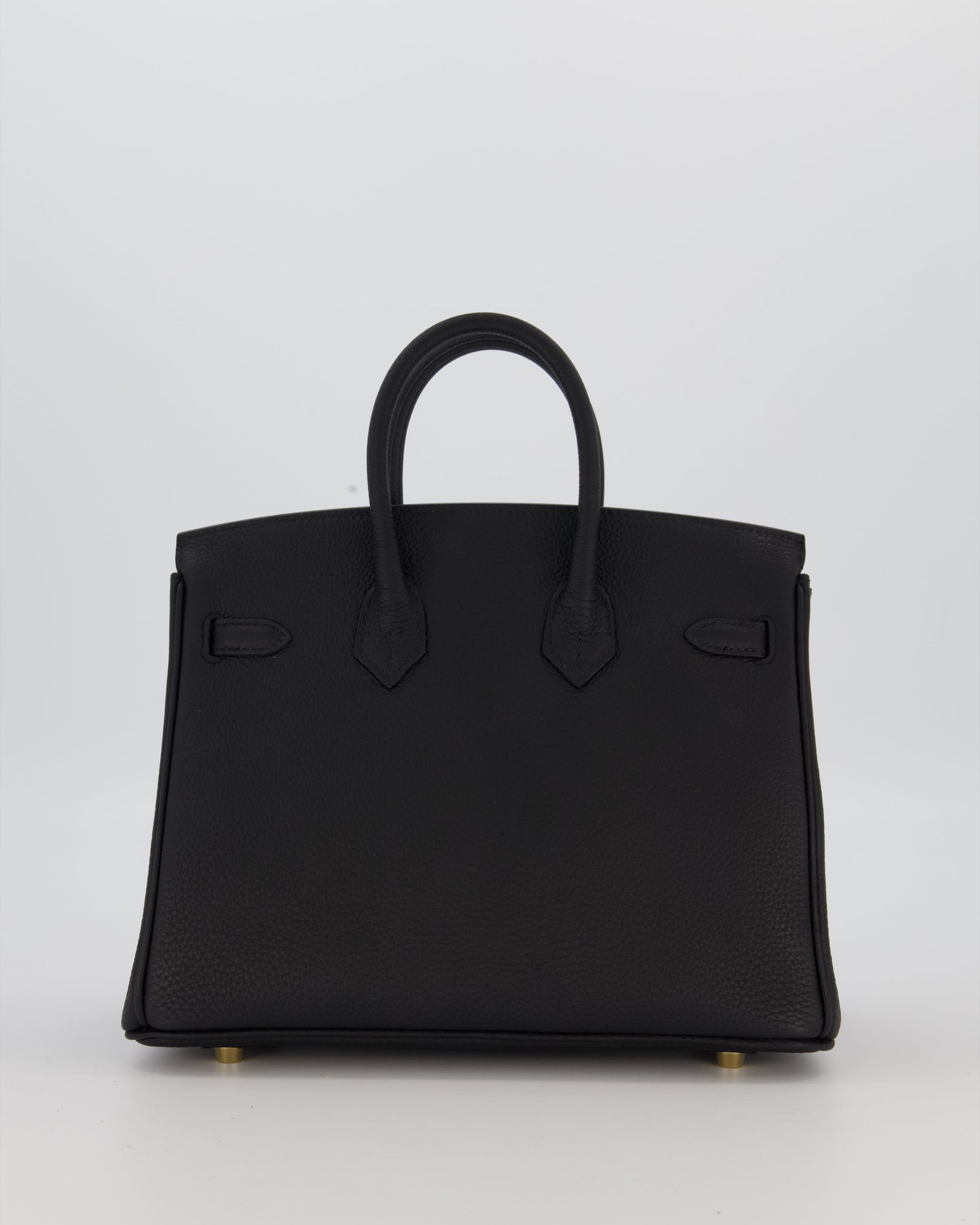 *RARE* Hermès Birkin 25 Retourne Bag in Noir Togo Leather with Gold Hardware