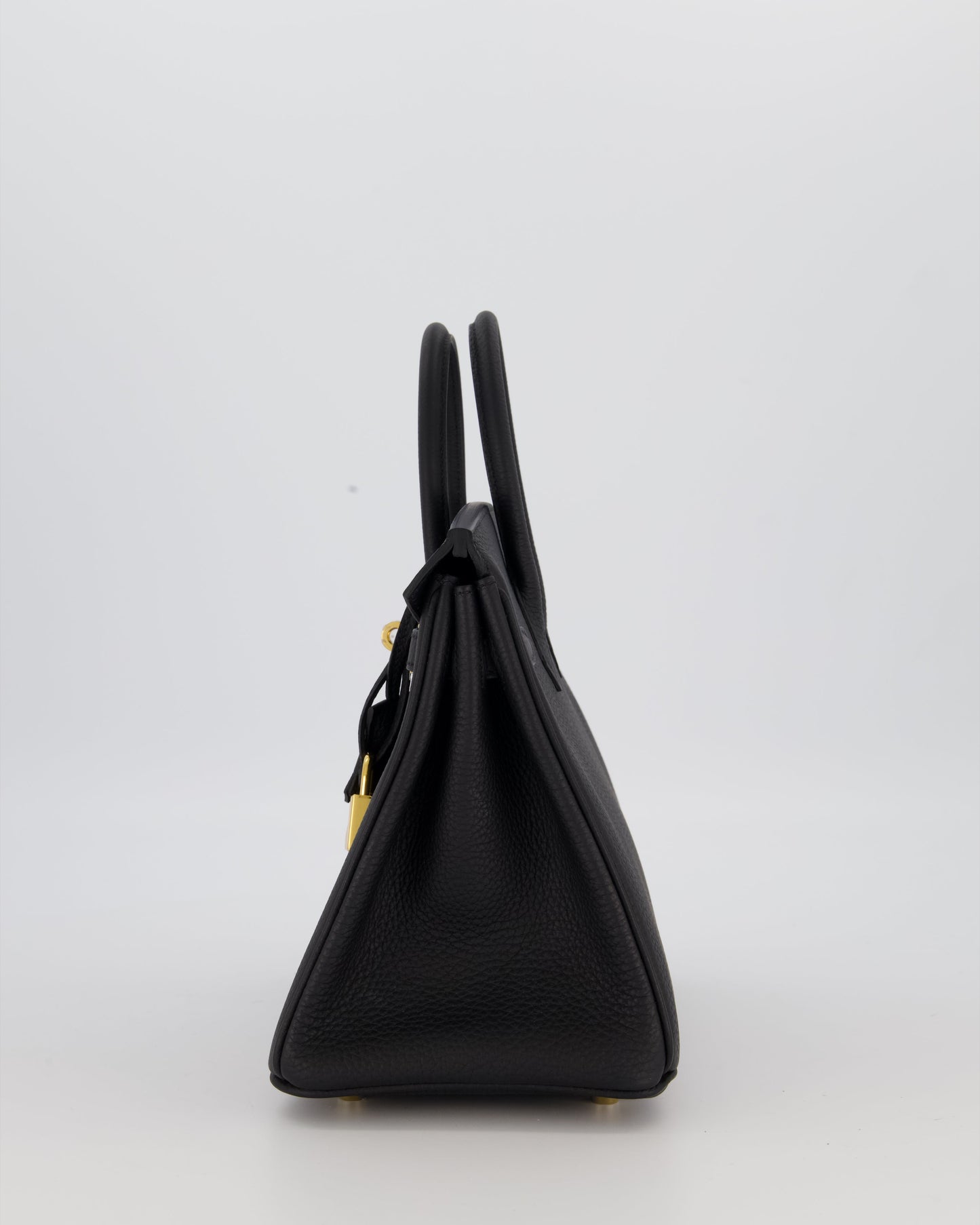 *RARE* Hermès Birkin 25 Retourne Bag in Noir Togo Leather with Gold Hardware