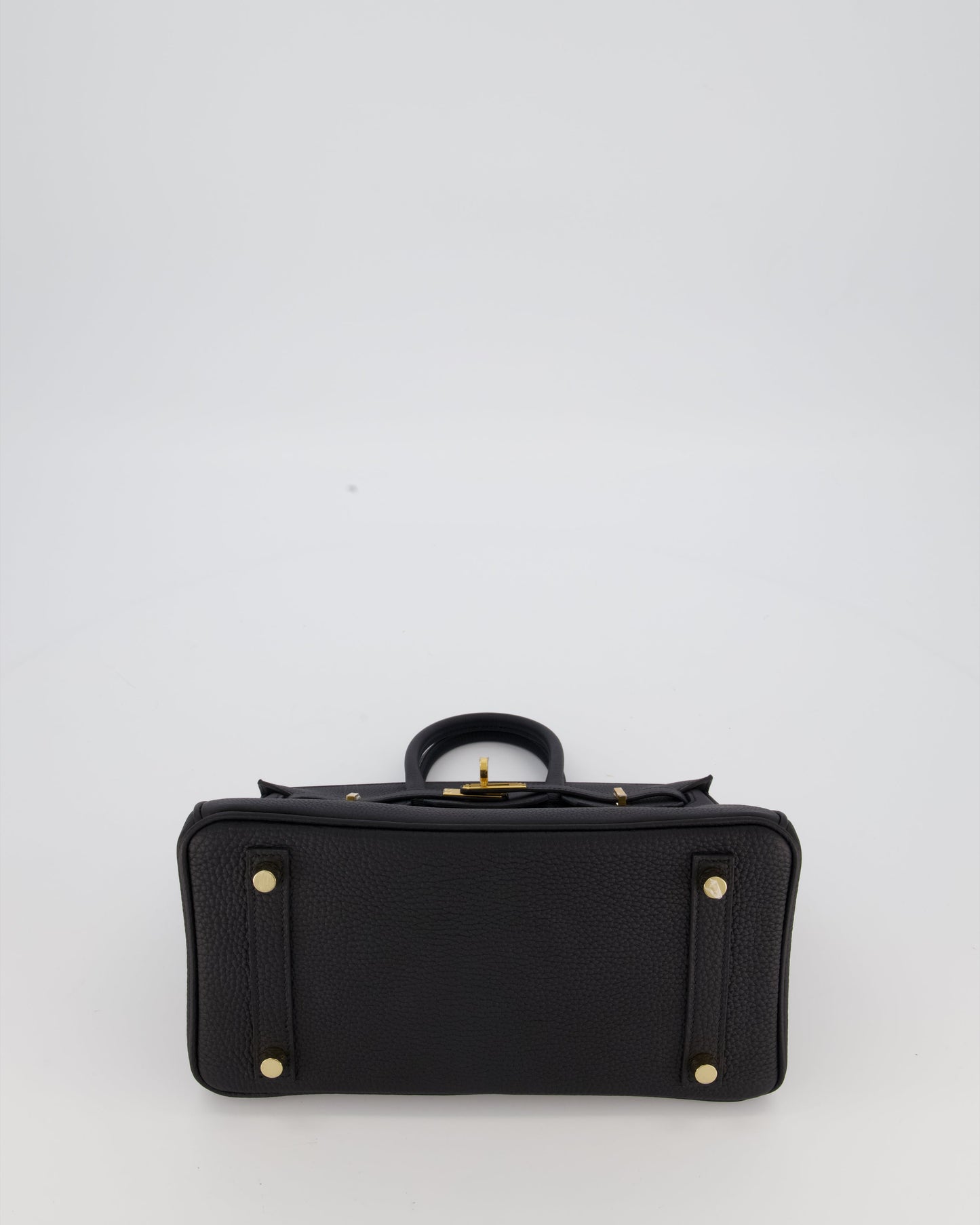 *RARE* Hermès Birkin 25 Retourne Bag in Noir Togo Leather with Gold Hardware