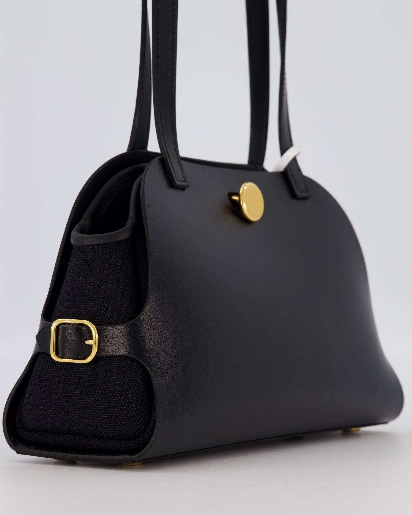 *HOT & RARE* Hermès Tablier Sellier Bag in Noir Hunter Cowhide, Noir Swift Leather and Noir Militaire Canvas with Gold Hardware