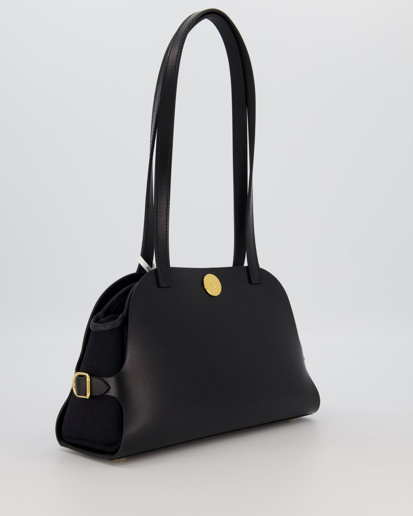 *HOT & RARE* Hermès Tablier Sellier Bag in Noir Hunter Cowhide, Noir Swift Leather and Noir Militaire Canvas with Gold Hardware