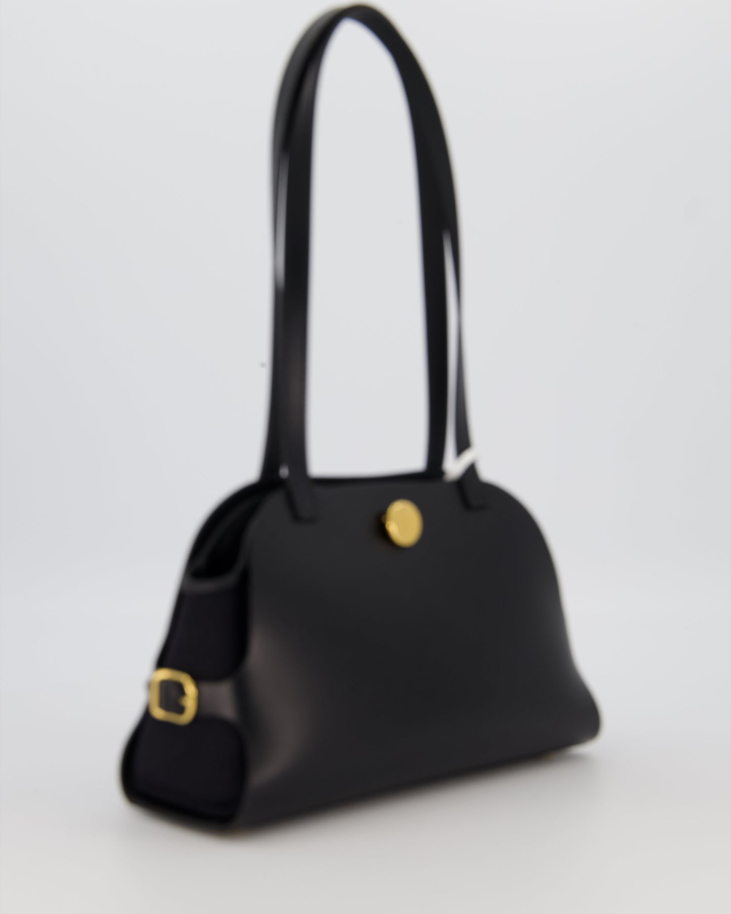 *HOT & RARE* Hermès Tablier Sellier Bag in Noir Hunter Cowhide, Noir Swift Leather and Noir Militaire Canvas with Gold Hardware
