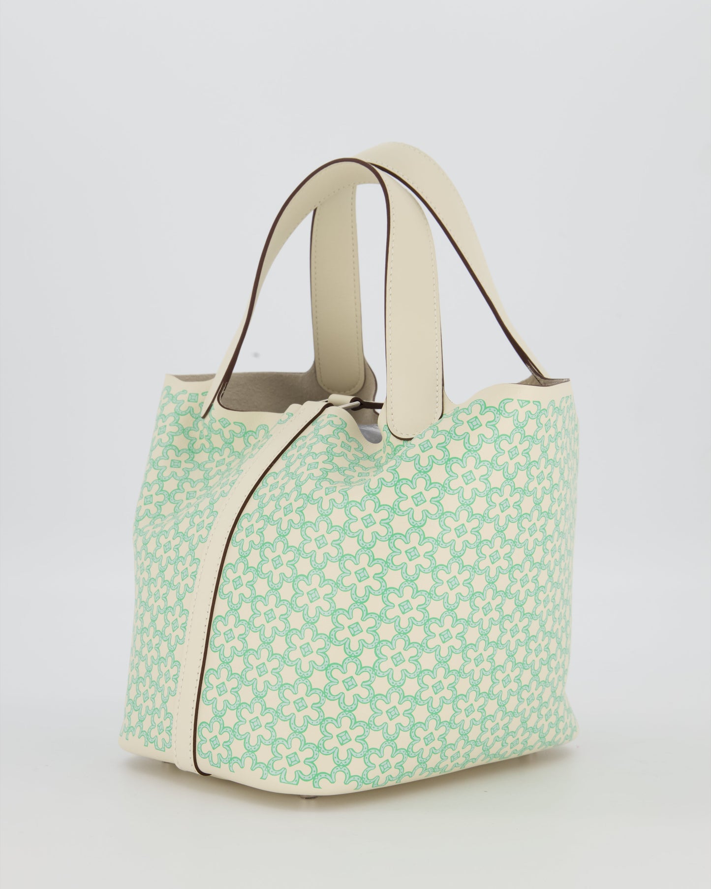 Hermès Picotin 18 Lucky Daisy Bag in Nata Swift Leather with Palladium Hardware