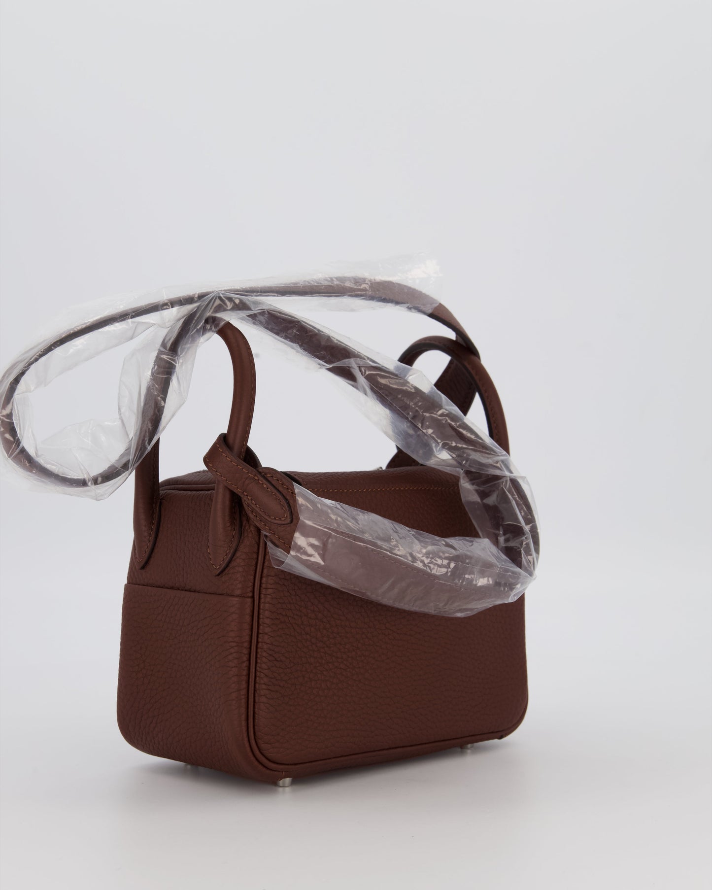Hermès Mini Lindy Bag in Terre Togo Leather with Palladium Hardware