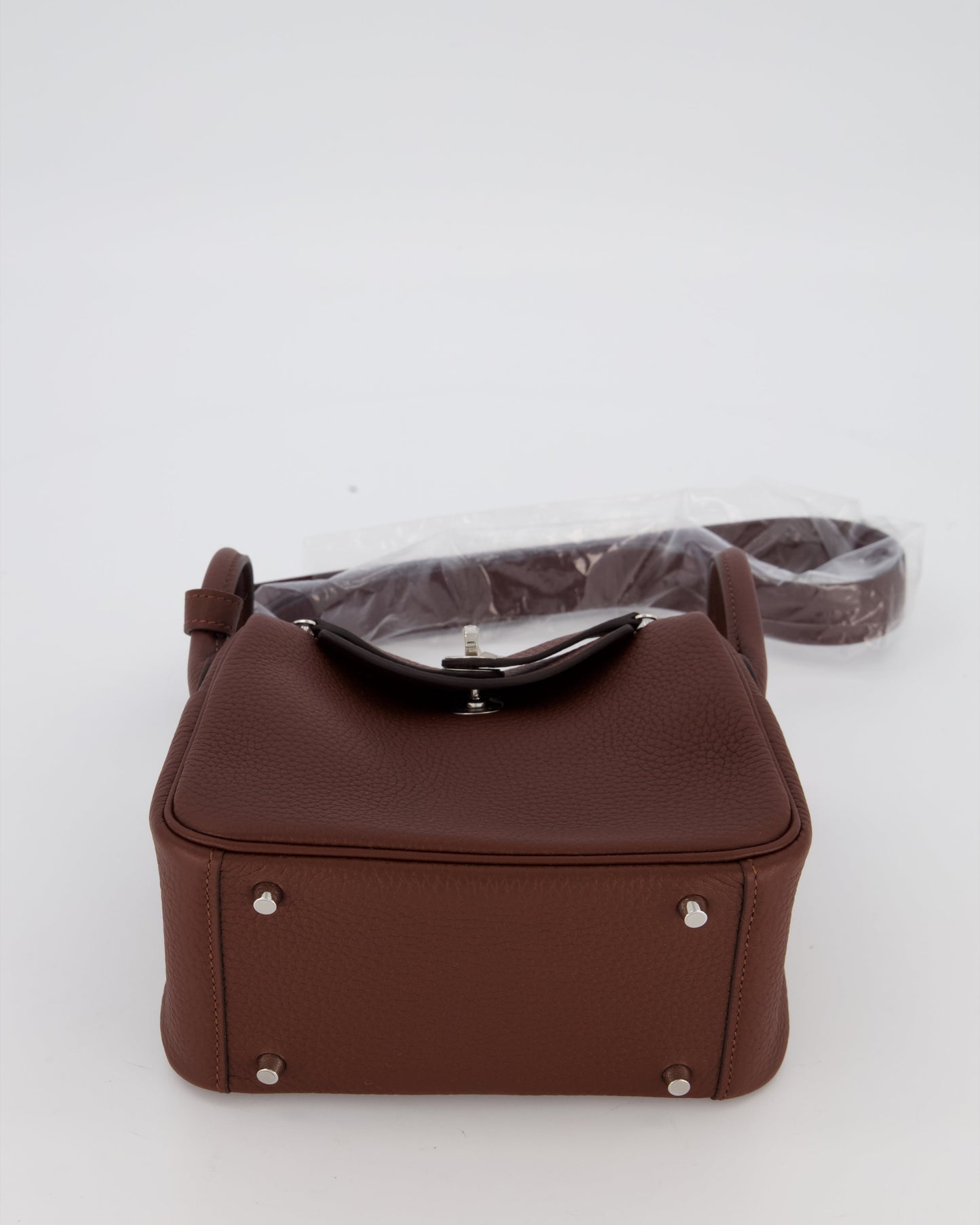 Hermès Mini Lindy Bag in Terre Togo Leather with Palladium Hardware