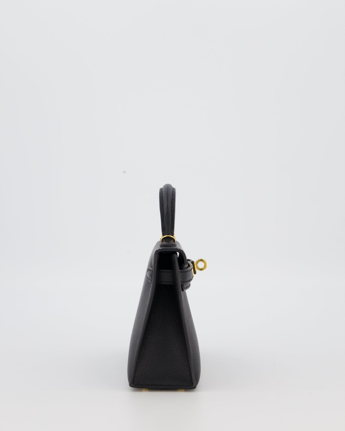 Hermès Mini Kelly II Sellier Bag Black Epsom Leather with Gold Hardware