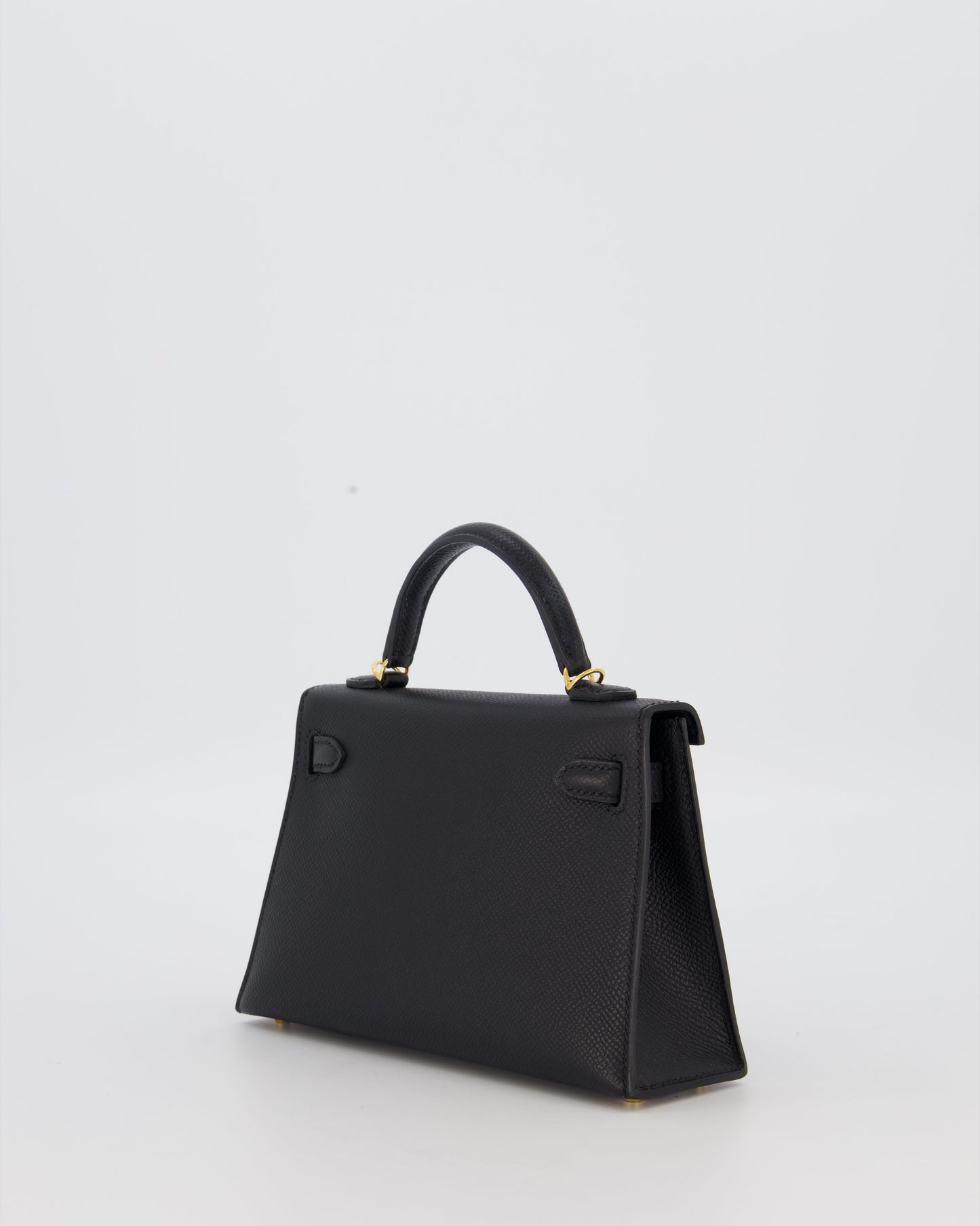 Hermès Mini Kelly II Sellier Bag Black Epsom Leather with Gold Hardware