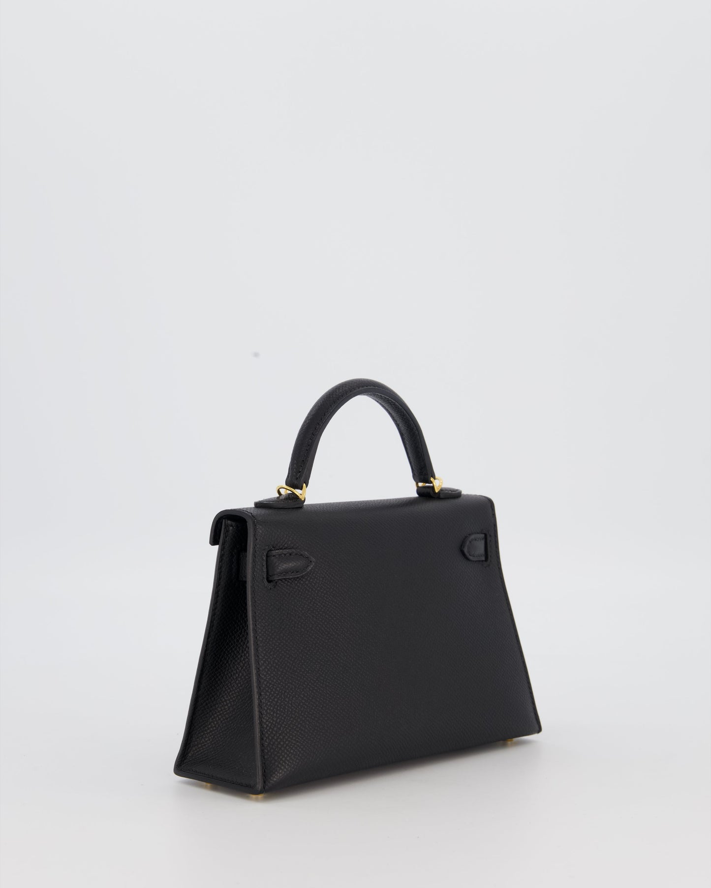Hermès Mini Kelly II Sellier Bag Black Epsom Leather with Gold Hardware