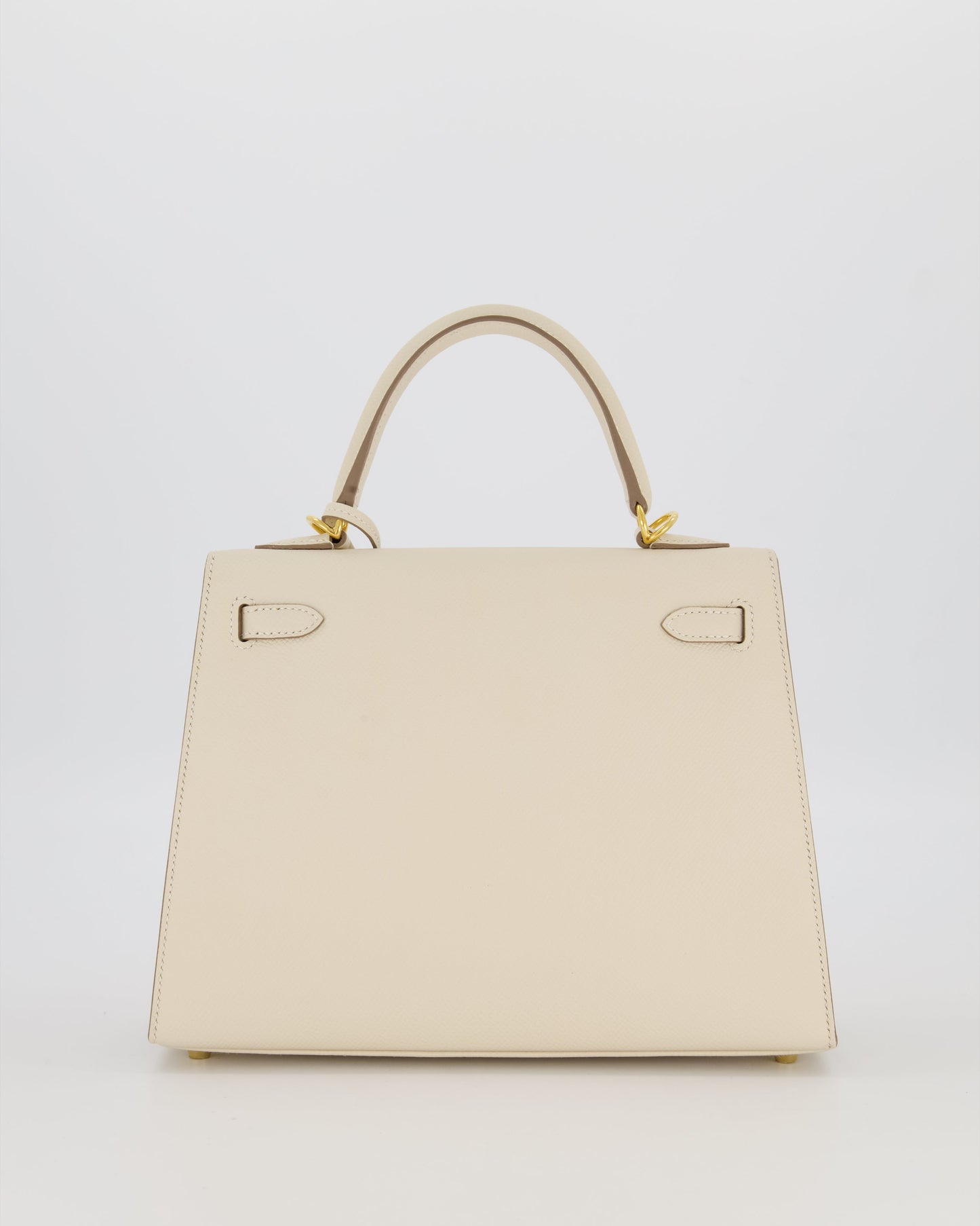 Hermès Kelly 25 Sellier Bag in Craie Epsom Leather and Gold Hardware