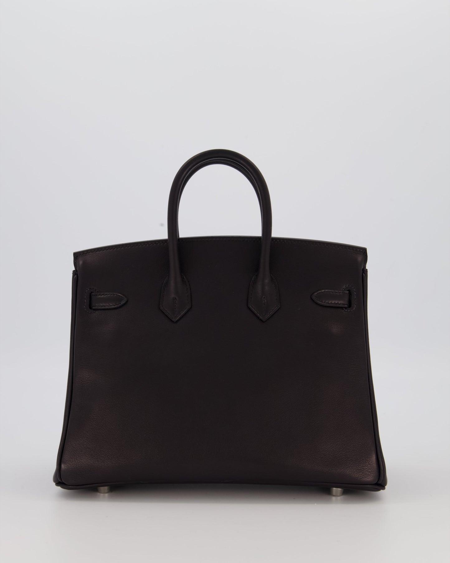 Hermès Birkin 25 Retourne Bag in Noir Volupto Leather with Palladium Hardware
