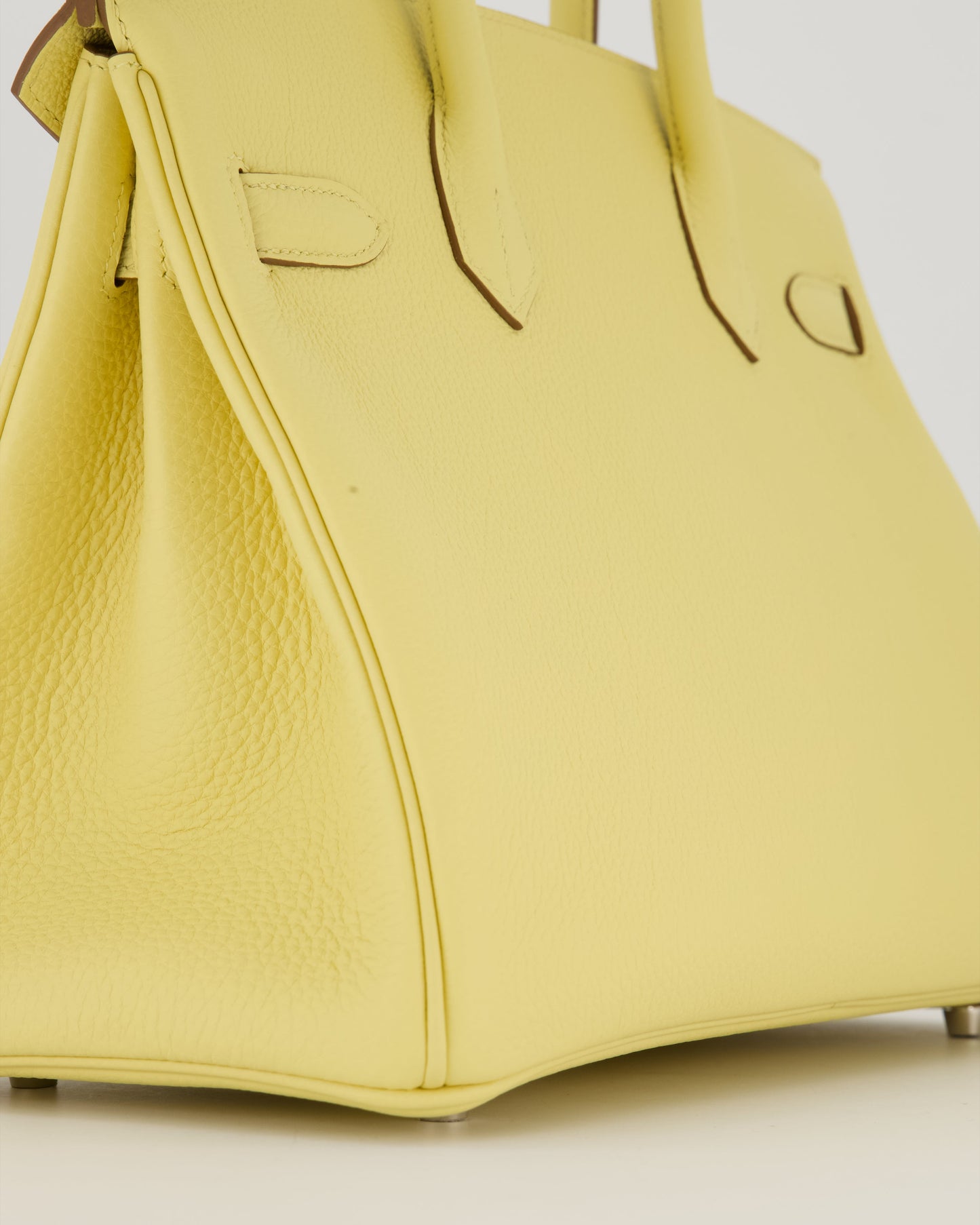 Hermès Birkin 30 Retourne Bag in Jaune Poussin Togo Leather with Palladium Hardware