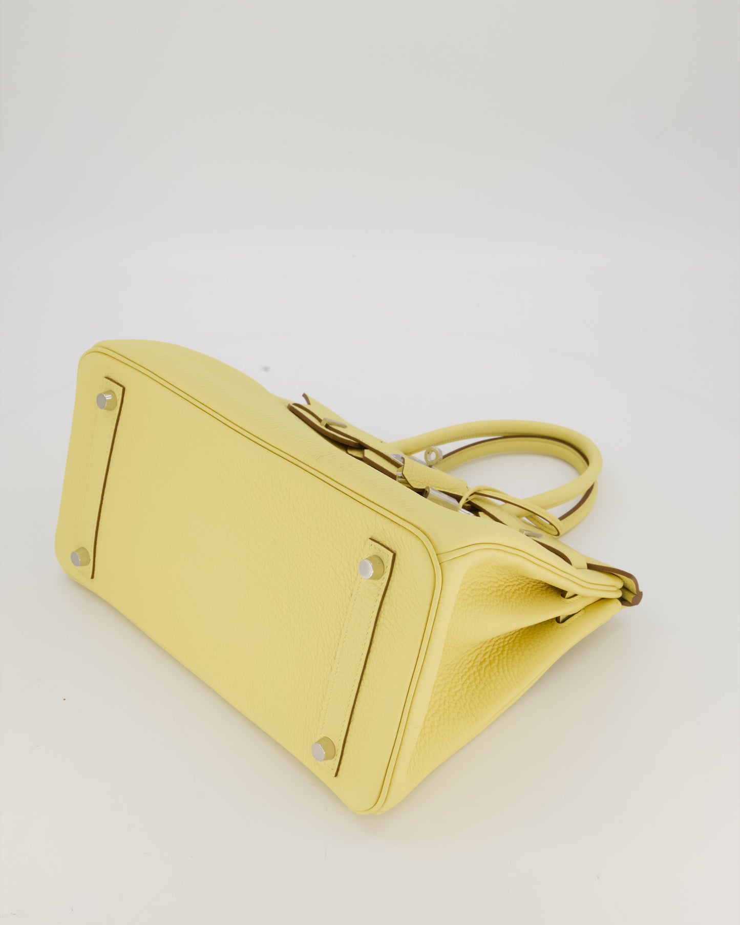 Hermès Birkin 30 Retourne Bag in Jaune Poussin Togo Leather with Palladium Hardware