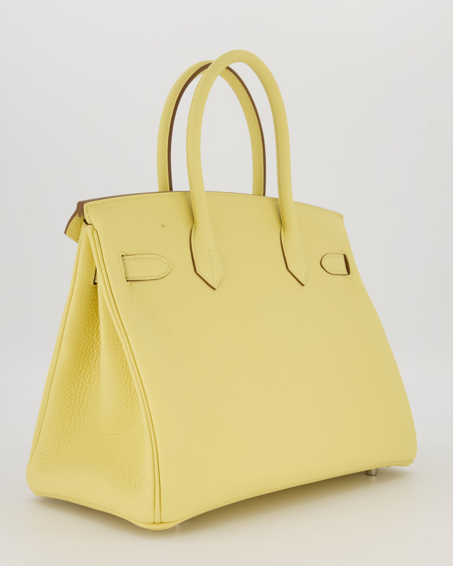 Hermès Birkin 30 Retourne Bag in Jaune Poussin Togo Leather with Palladium Hardware