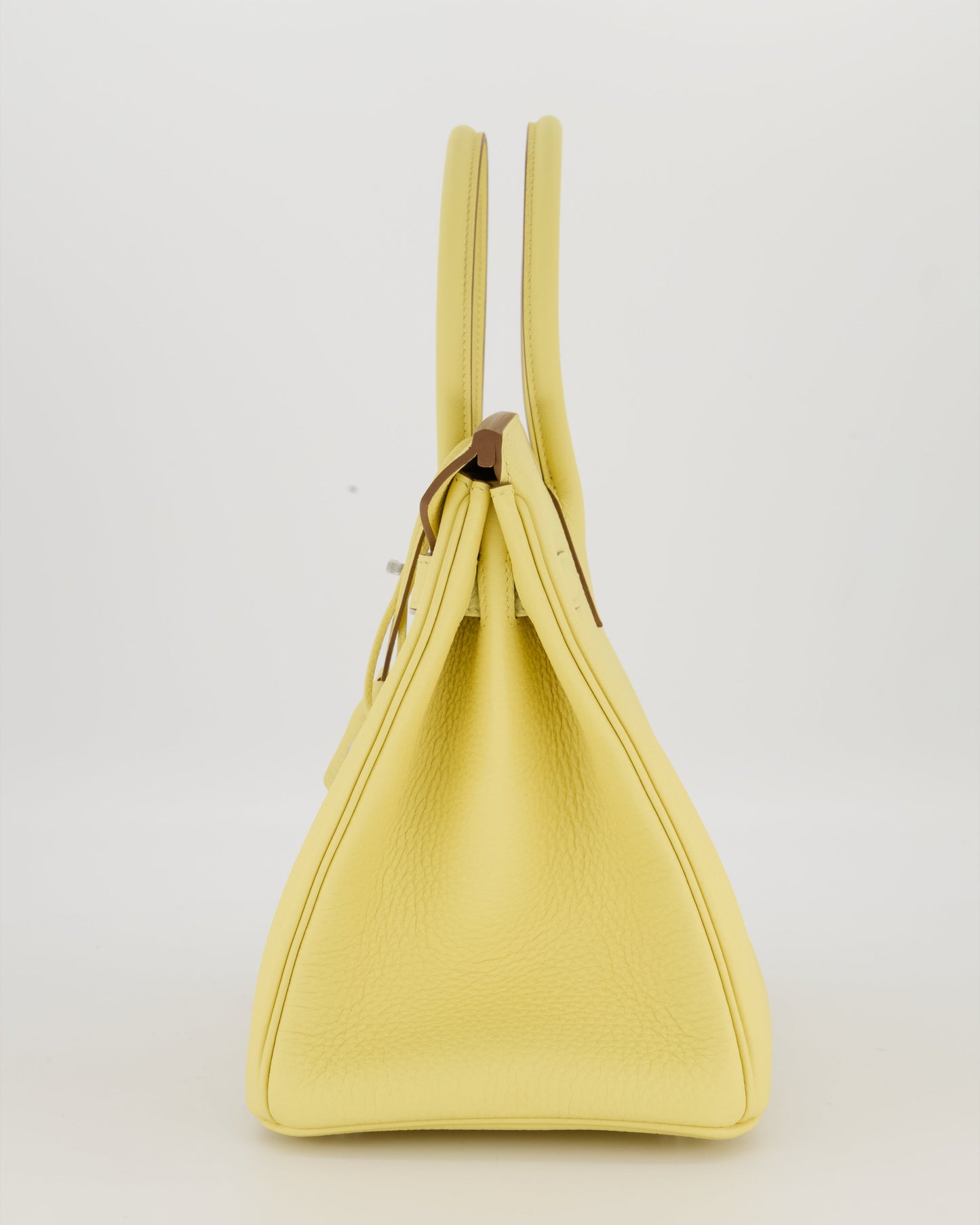 Hermès Birkin 30 Retourne Bag in Jaune Poussin Togo Leather with Palladium Hardware