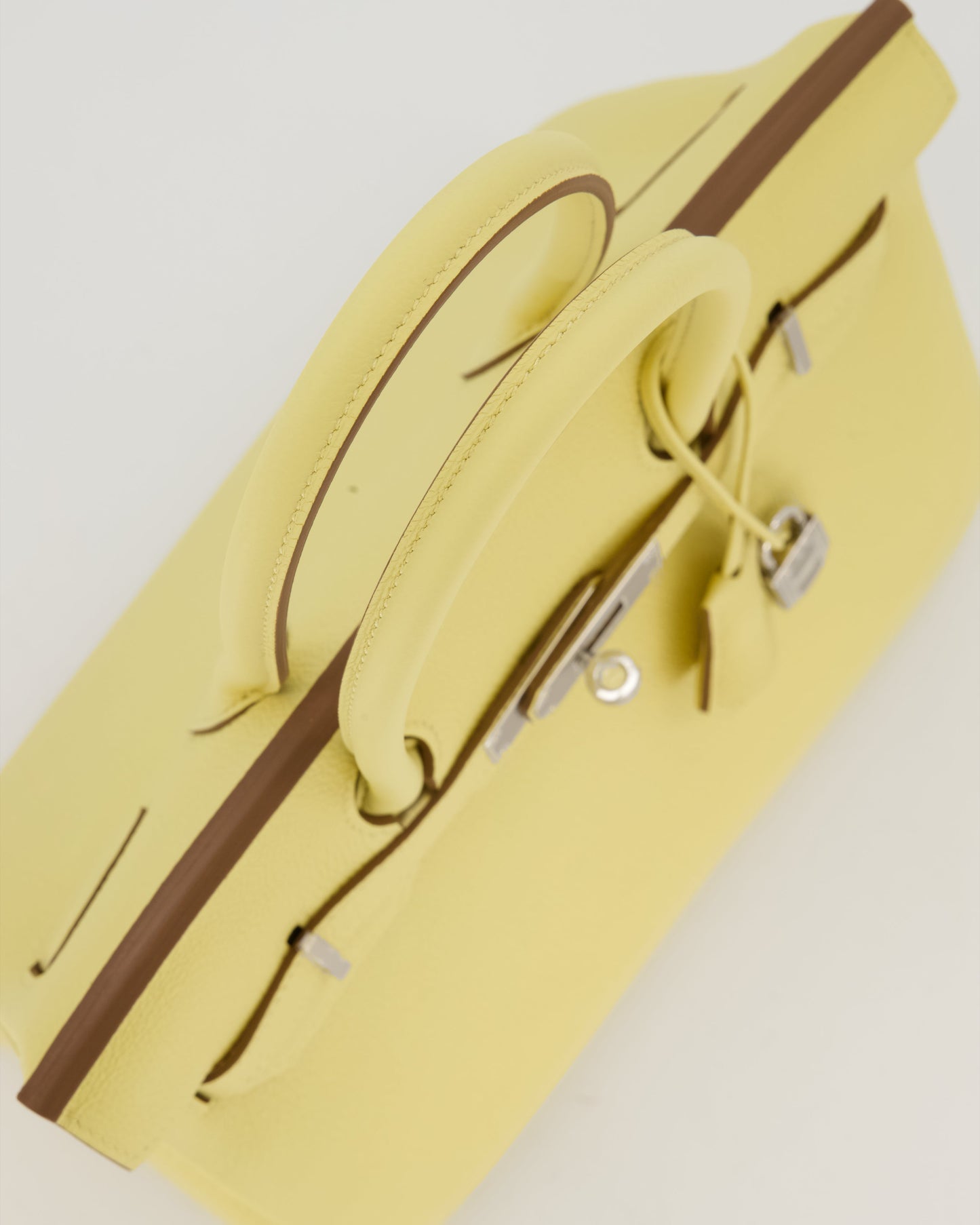 Hermès Birkin 30 Retourne Bag in Jaune Poussin Togo Leather with Palladium Hardware