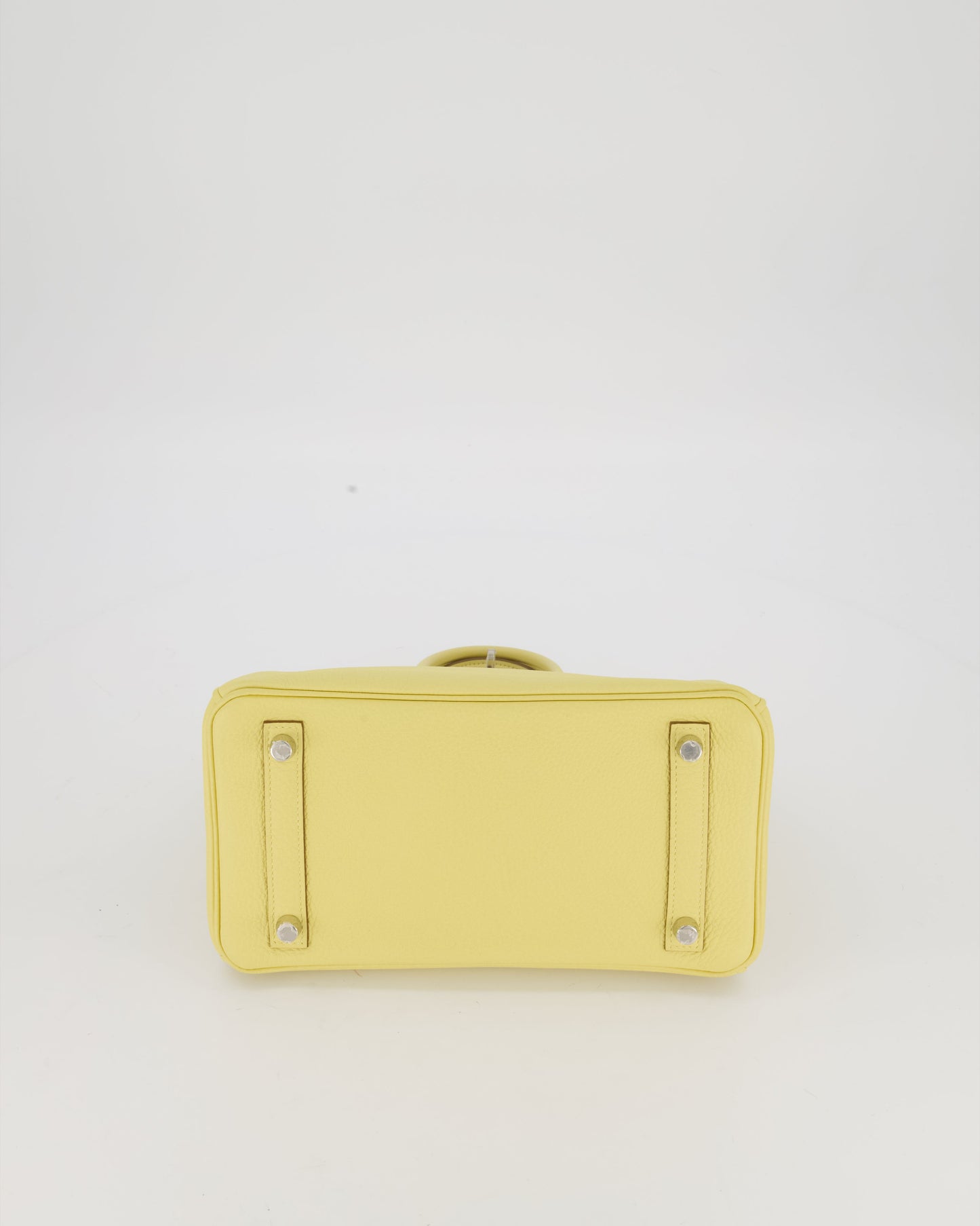 Hermès Birkin 25 Retourne Bag in Jaune Poussin Togo Leather with Palladium Hardware