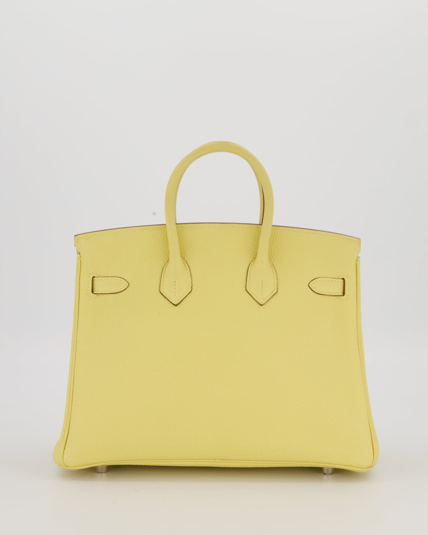 Hermès Birkin 25 Retourne Bag in Jaune Poussin Togo Leather with Palladium Hardware