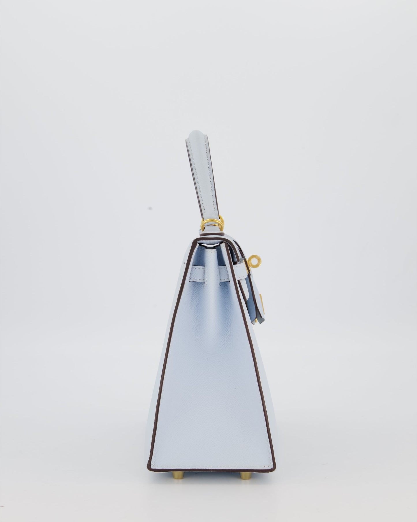 *HOLY GRAIL* Hermès Kelly 25 Sellier Bag in Bleu Brume Epsom Leather with Gold Hardware