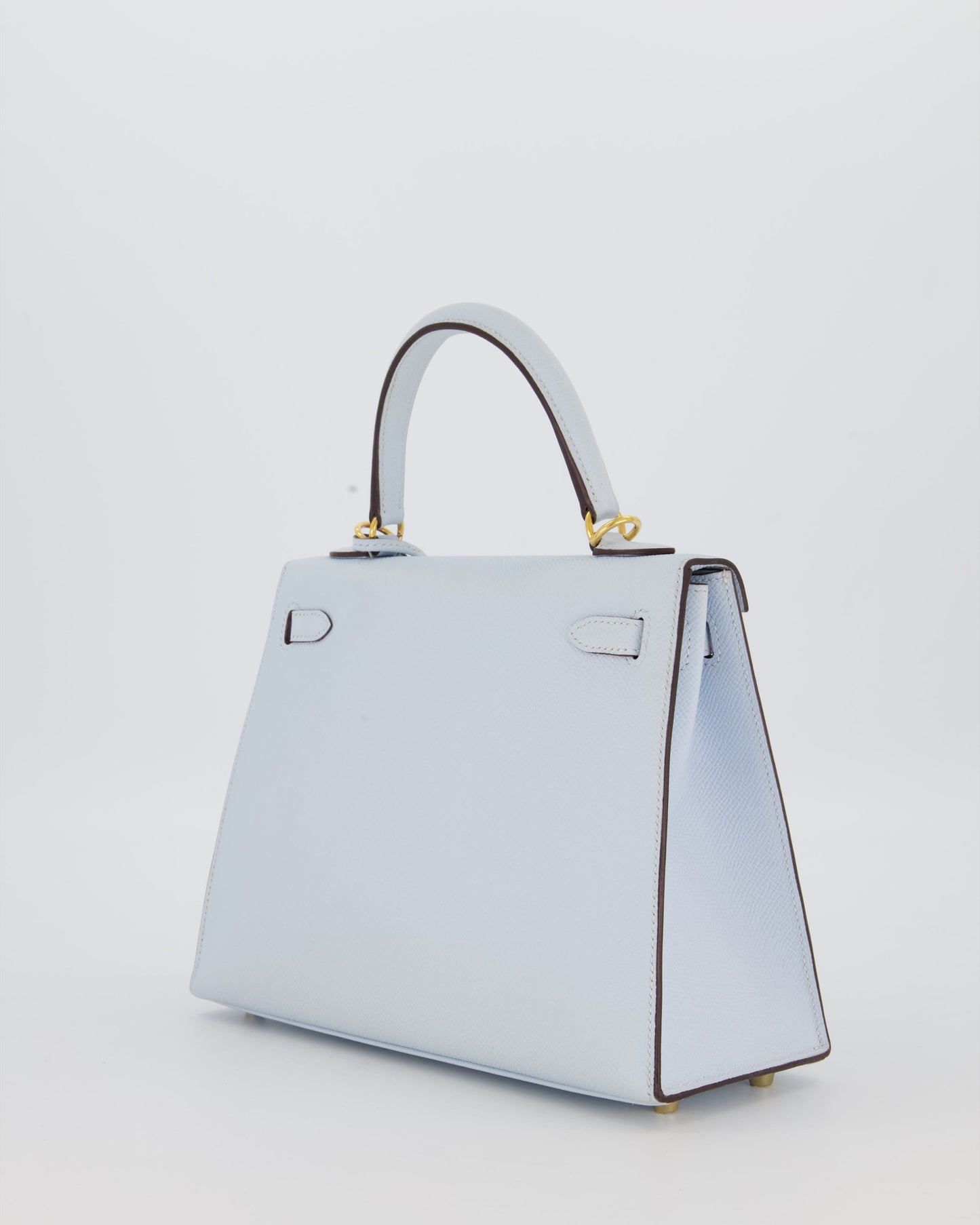 *HOLY GRAIL* Hermès Kelly 25 Sellier Bag in Bleu Brume Epsom Leather with Gold Hardware