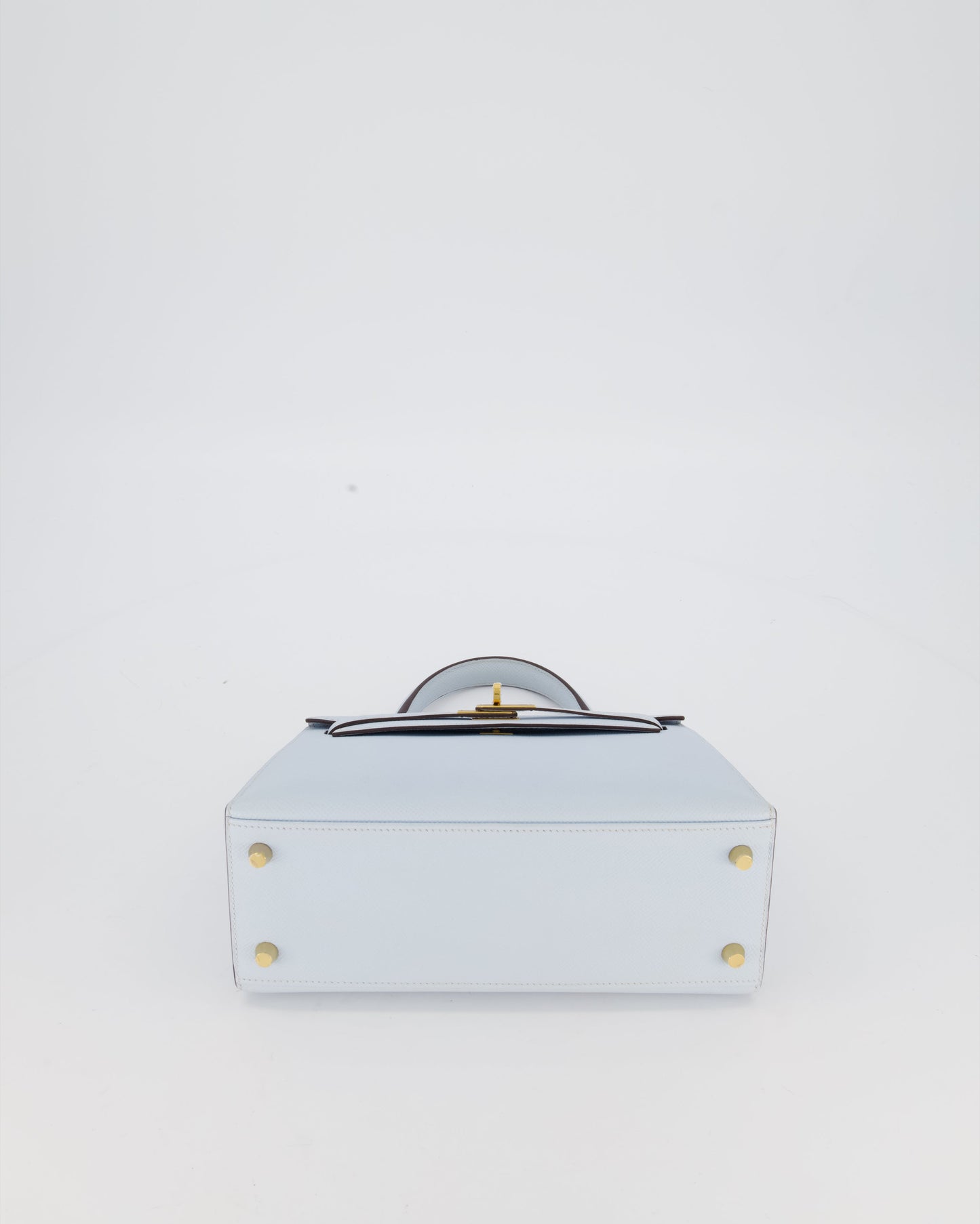 *HOLY GRAIL* Hermès Kelly 25 Sellier Bag in Bleu Brume Epsom Leather with Gold Hardware