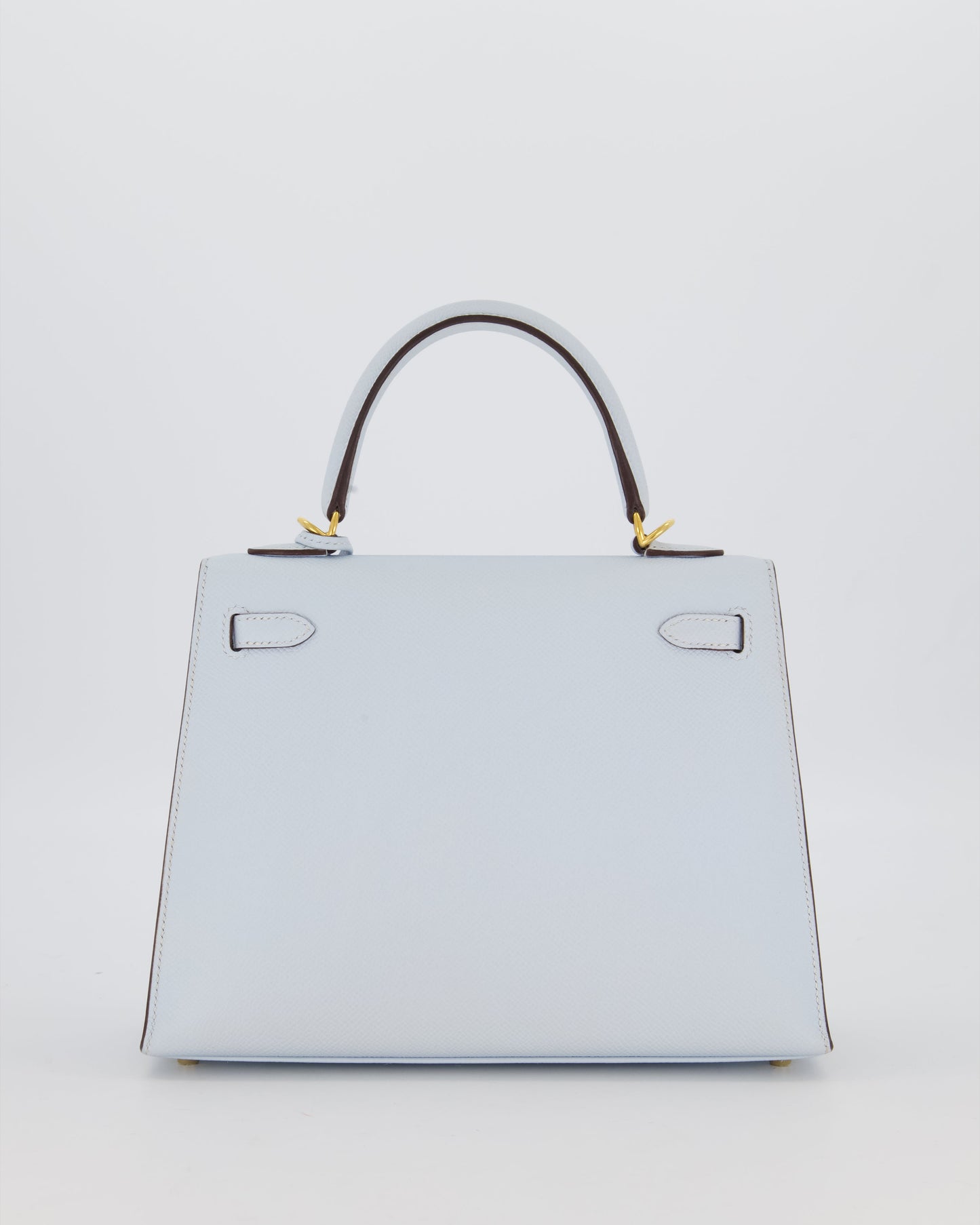 *HOLY GRAIL* Hermès Kelly 25 Sellier Bag in Bleu Brume Epsom Leather with Gold Hardware