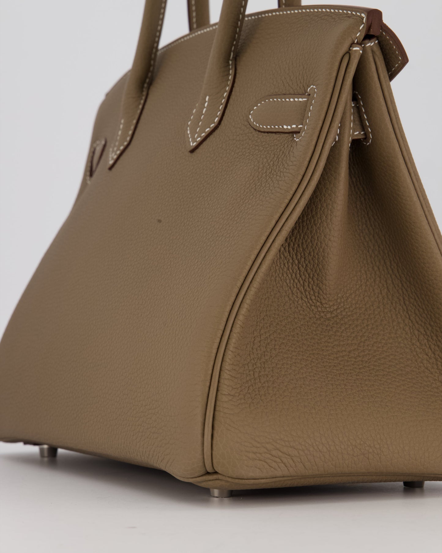 *HOLY GRAIL* Hermès Birkin 30 Retourne Bag in Etoupe Togo Leather with Palladium Hardware