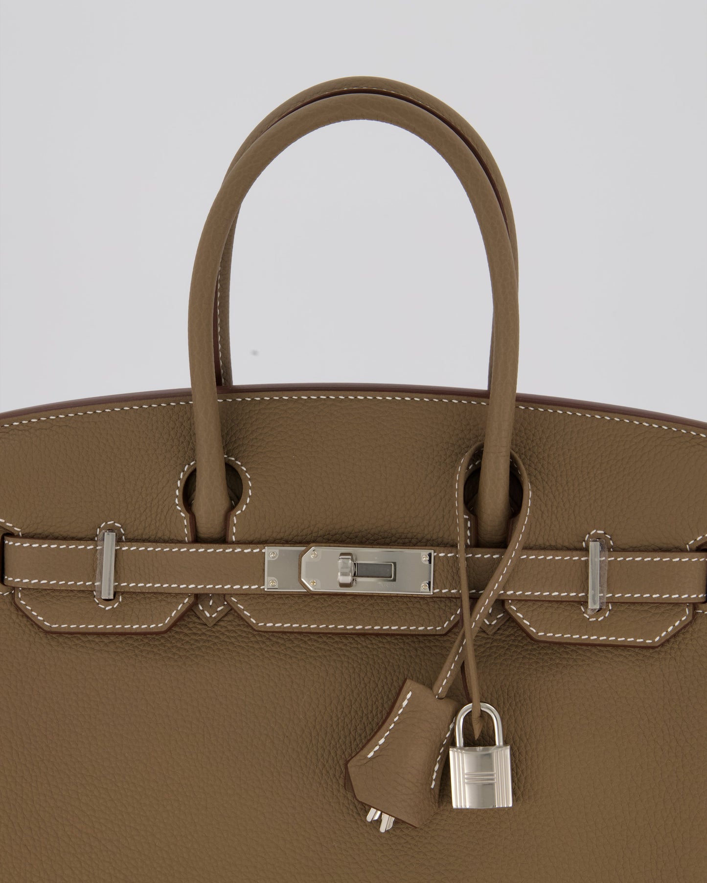 *HOLY GRAIL* Hermès Birkin 30 Retourne Bag in Etoupe Togo Leather with Palladium Hardware