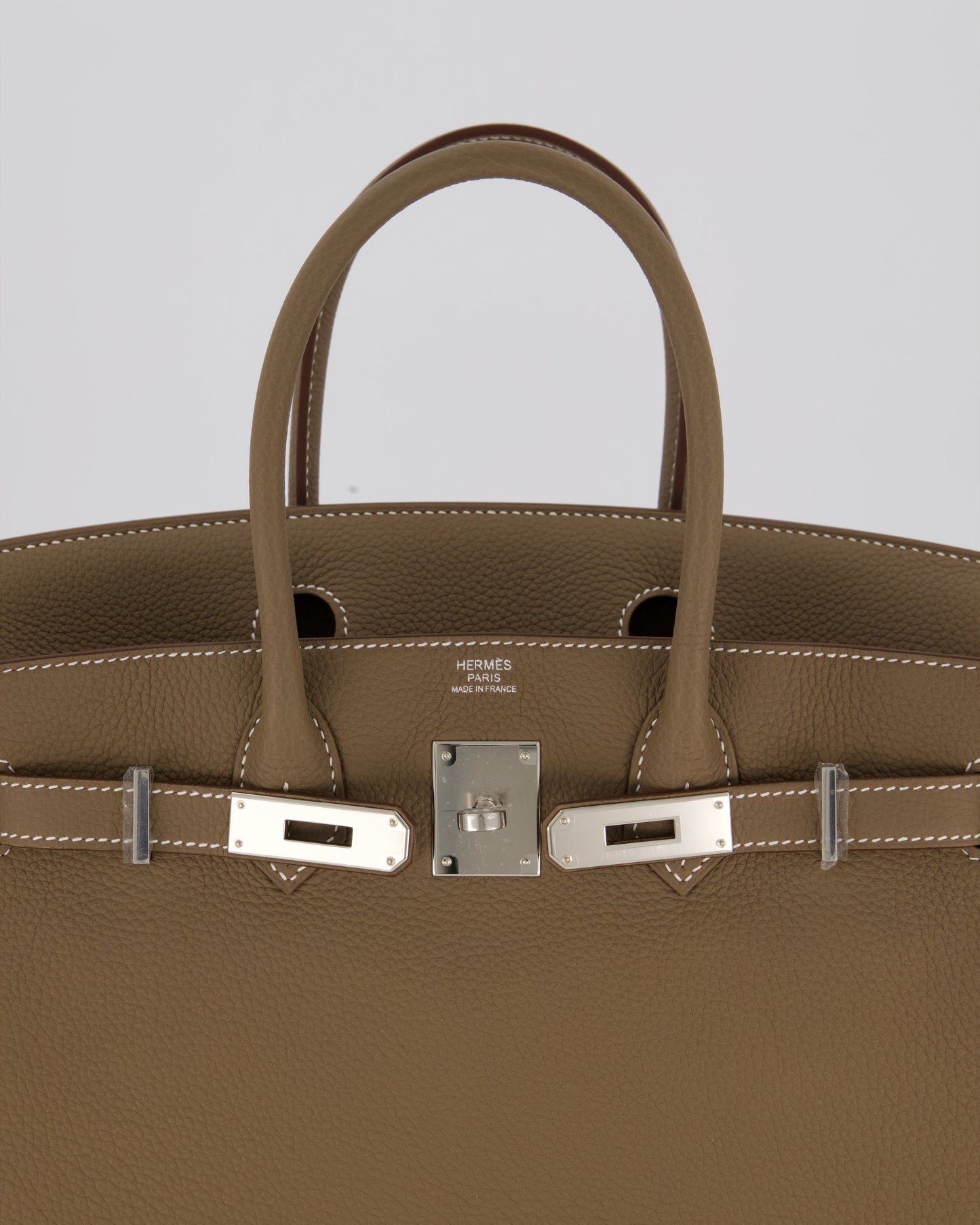 *HOLY GRAIL* Hermès Birkin 30 Retourne Bag in Etoupe Togo Leather with Palladium Hardware