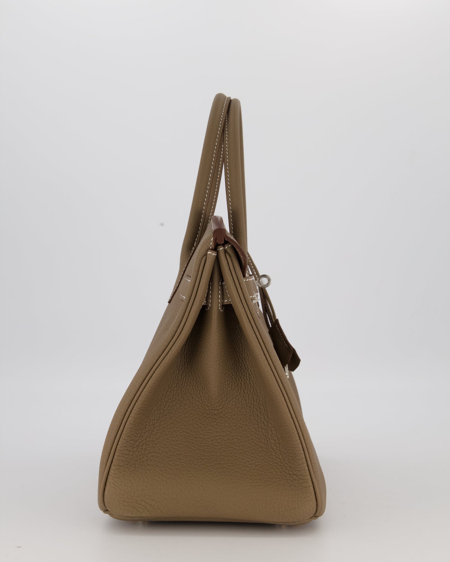 *HOLY GRAIL* Hermès Birkin 30 Retourne Bag in Etoupe Togo Leather with Palladium Hardware