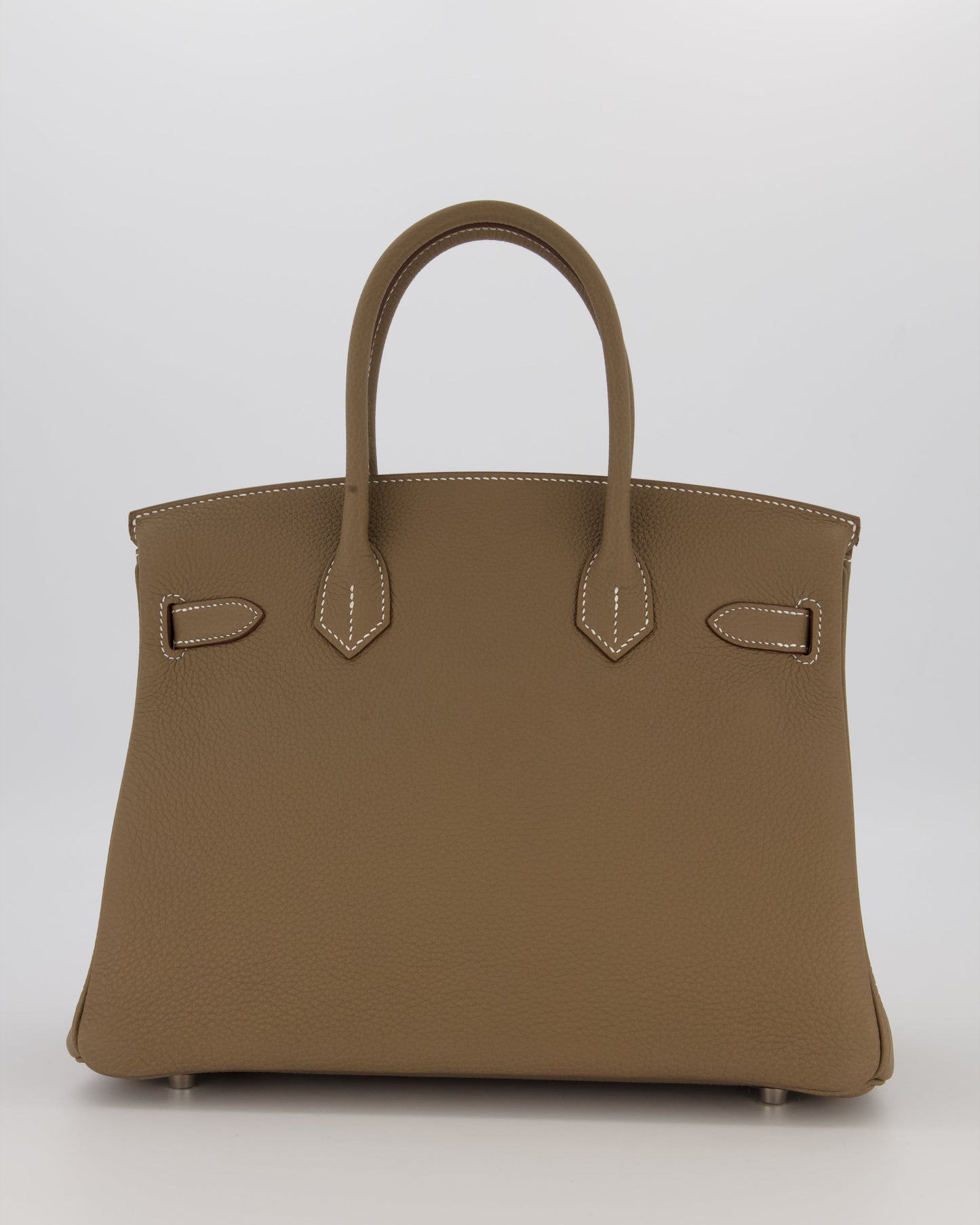 *HOLY GRAIL* Hermès Birkin 30 Retourne Bag in Etoupe Togo Leather with Palladium Hardware