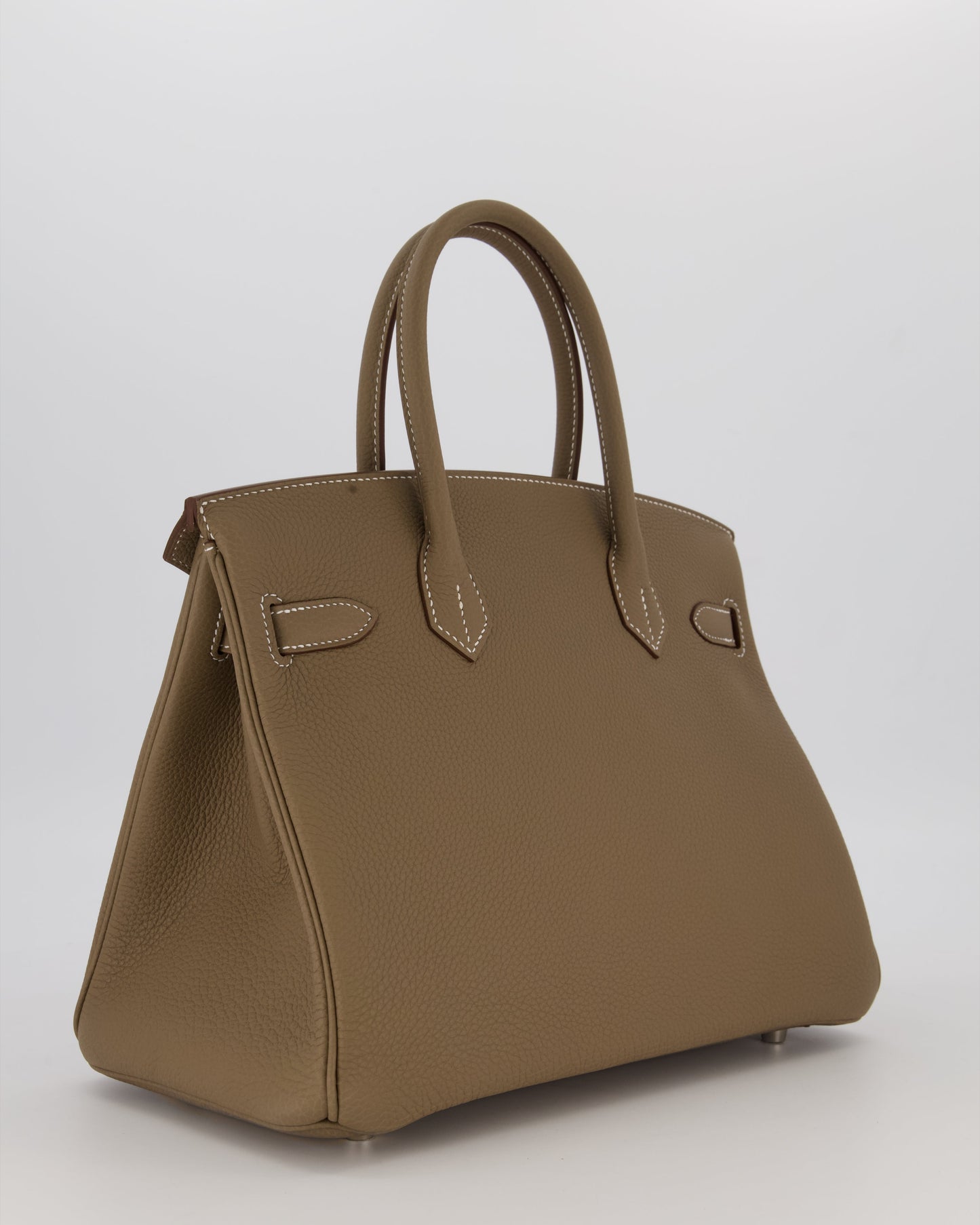 *HOLY GRAIL* Hermès Birkin 30 Retourne Bag in Etoupe Togo Leather with Palladium Hardware