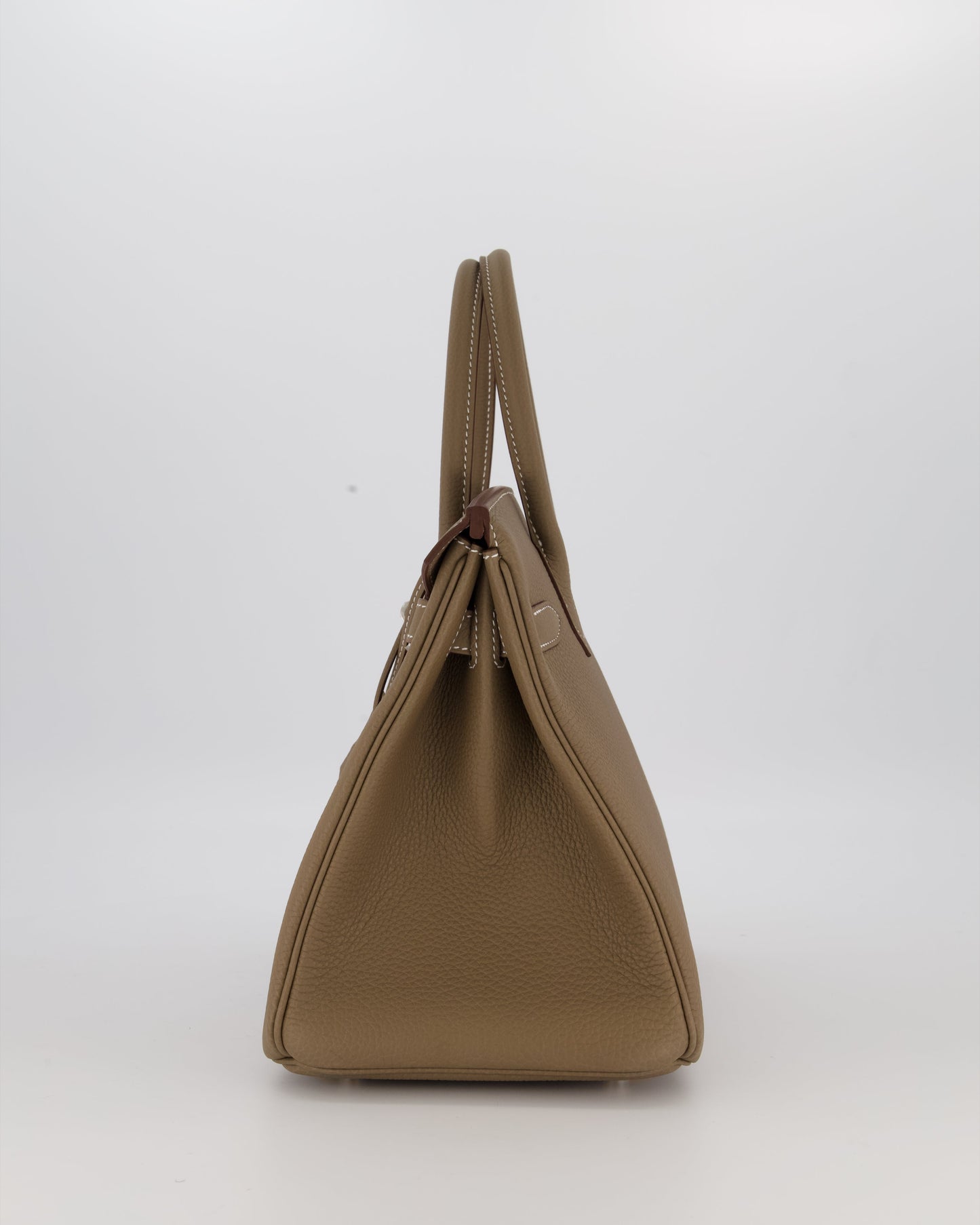 *HOLY GRAIL* Hermès Birkin 30 Retourne Bag in Etoupe Togo Leather with Palladium Hardware