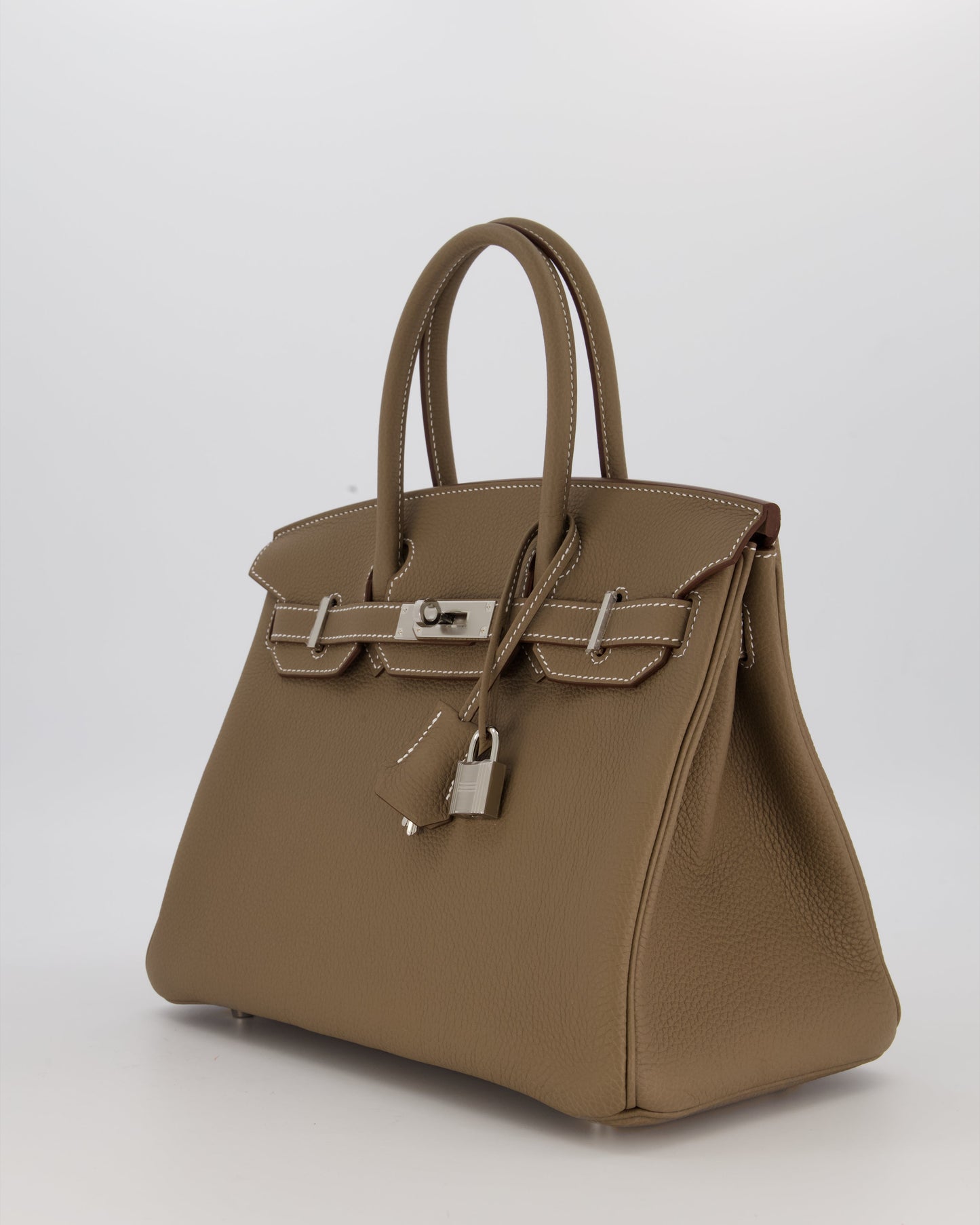 *HOLY GRAIL* Hermès Birkin 30 Retourne Bag in Etoupe Togo Leather with Palladium Hardware